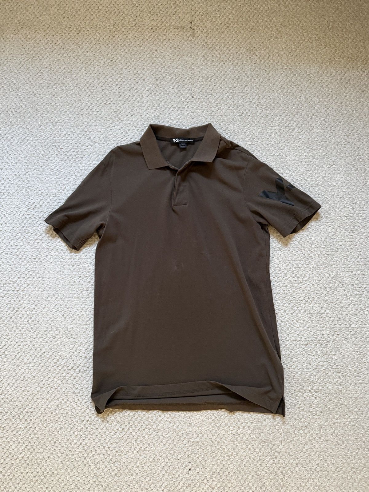 Y-3 Sleeve-Logo Olive Polo