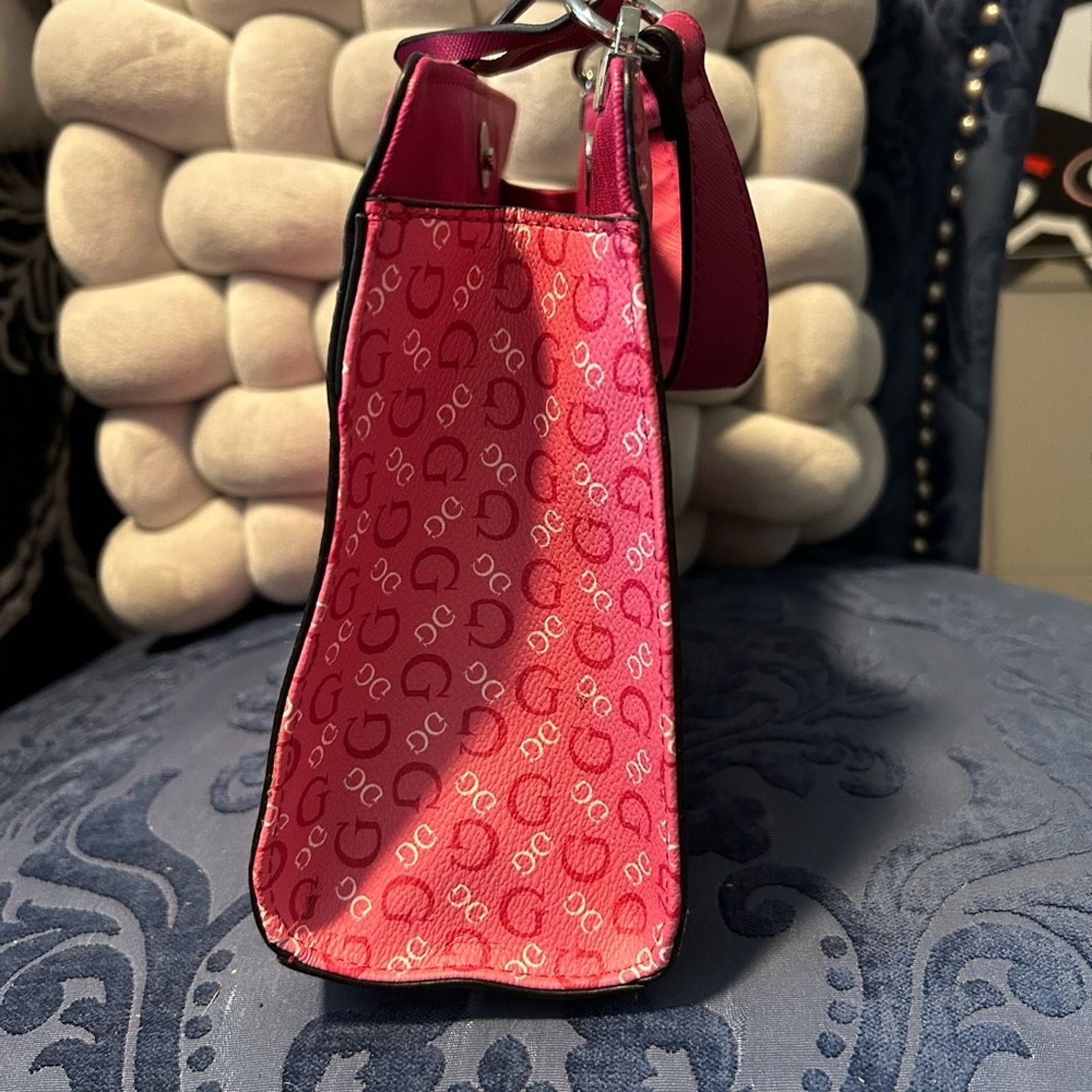 Guess GUESS Fuchsia Crossbody Bag with Logo Charm Size ONE SIZE - 3 Thumbnail