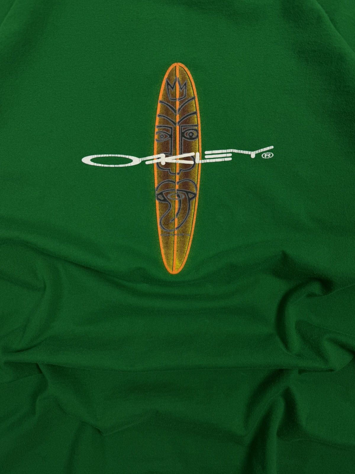 Oakley Vintage Oakley Software Surf Tee Y2K Green Thailand Rare 00s Size US L / EU 52-54 / 3 - 6 Thumbnail
