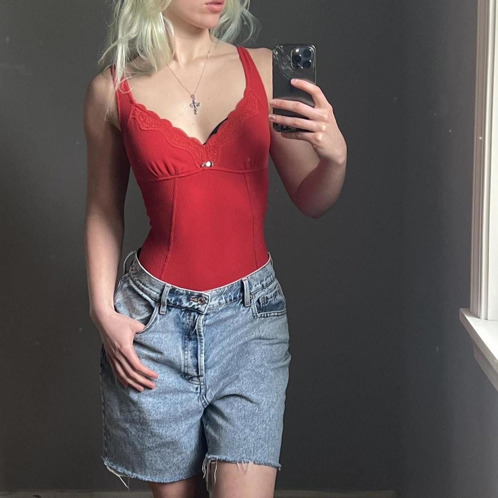Target Basics Red lace coquette bodysuit Size S / US 4 / IT 40 - 2 Thumbnail