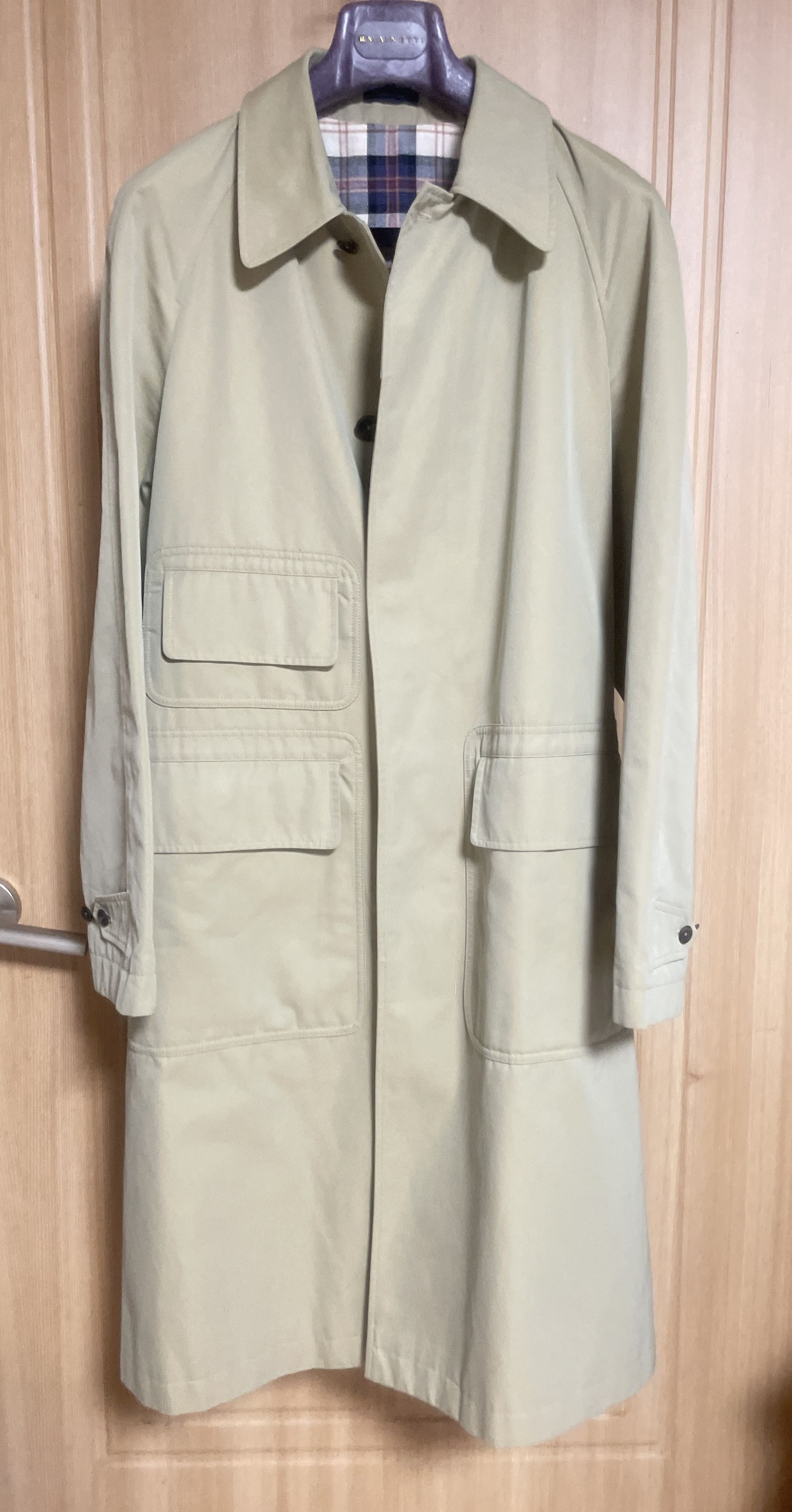 Drake's Drakes Cotton Raglan beige Rain Mac coat Size US S / EU 44-46 / 1 - 4 Thumbnail