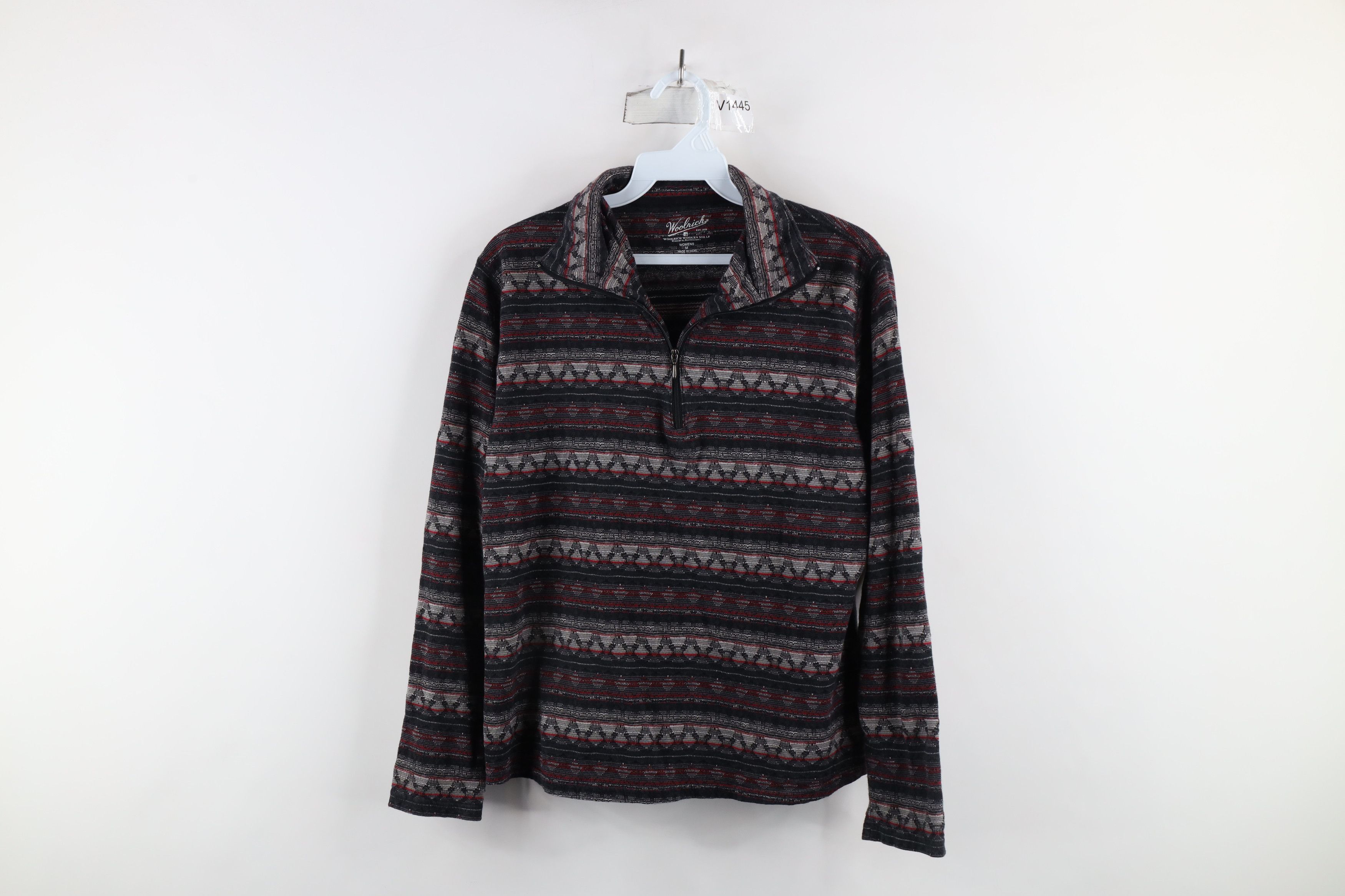 Vintage × Woolrich Woolen Mills Vintage Woolrich Fair Isle Knit Half Zip Pullover Sweater Size M / US 6-8 / IT 42-44 - 1 Thumbnail