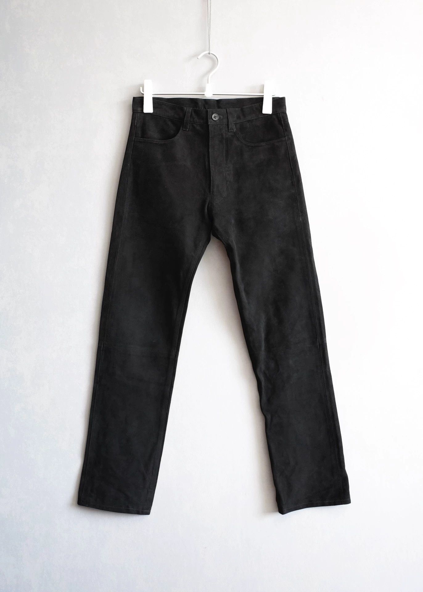 Yohji Yamamoto Yohji Yamamoto 03AW Black Lambskin Trousers Size US 32 / EU 48 - 1 Thumbnail