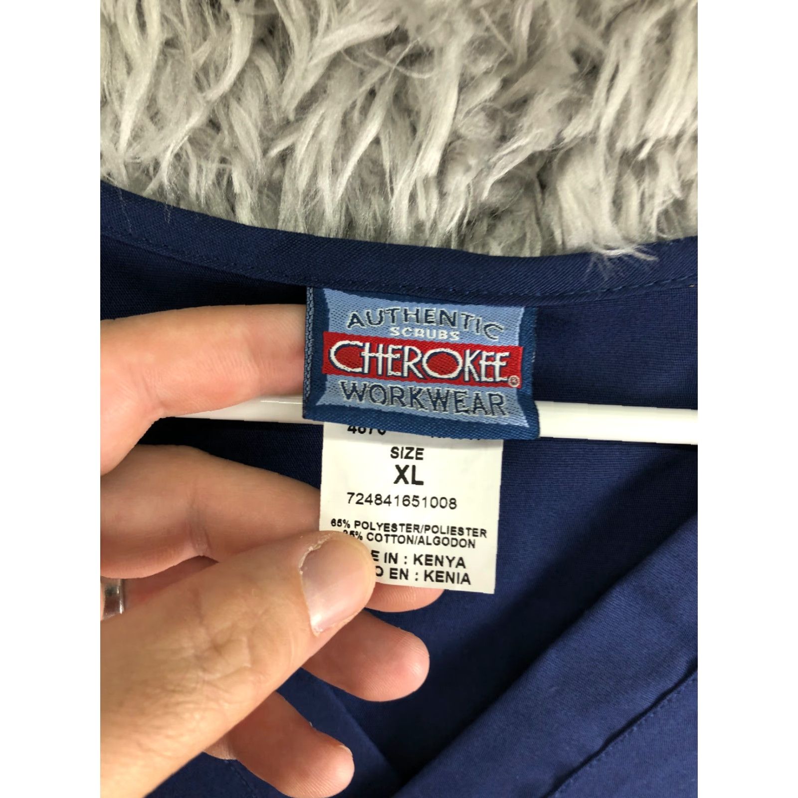 Cherokee Cherokee Scrubs Top Unisex XL Blue Cotton Polyester NWOT Medical Shirt Mens / Womens Size US XL / EU 56 / 4 - 6 Thumbnail