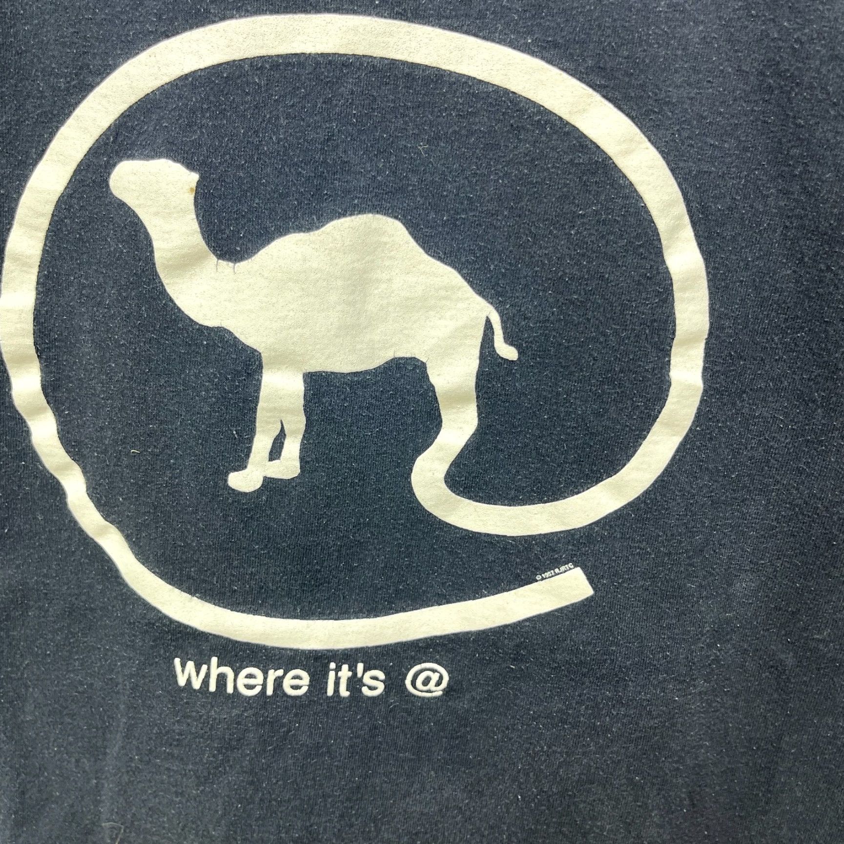 Camel VINTAGE Camel Cigarettes Promo T Shirt Where Its At XL Black Cotton Short Sleeve Men T-Shirt 1990s Logo 1997 Decade Vintage Size US XL / EU 56 / 4 - 3 Thumbnail