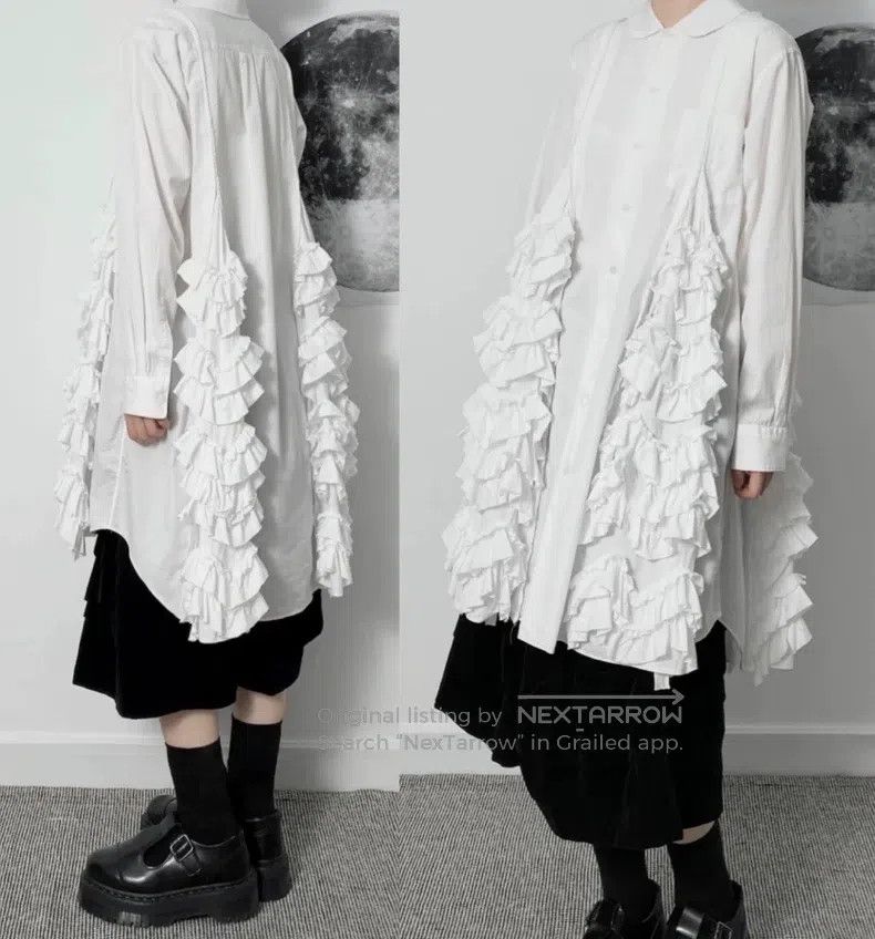 Comme des Garcons Comme Des Garcons White flower pinch flower shirt skirt Size XS / US 0-2 / IT 36-38 - 4 Thumbnail