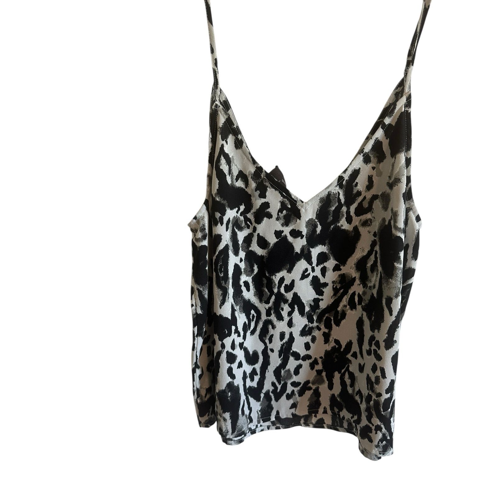 Other Free Press Gray Black Leopard Print Sleeveless V-Neck Tank Size S / US 4 / IT 40 - 7 Thumbnail