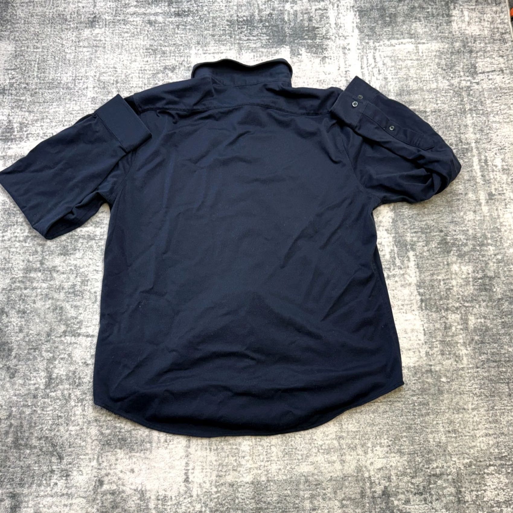 Brooks Brothers Brooks Brothers Shirt Mens Large Navy Supima Cotton Pique Knit Button Down Blue Regular Collar Down Long Sleeve Size US L / EU 52-54 / 3 - 6 Thumbnail