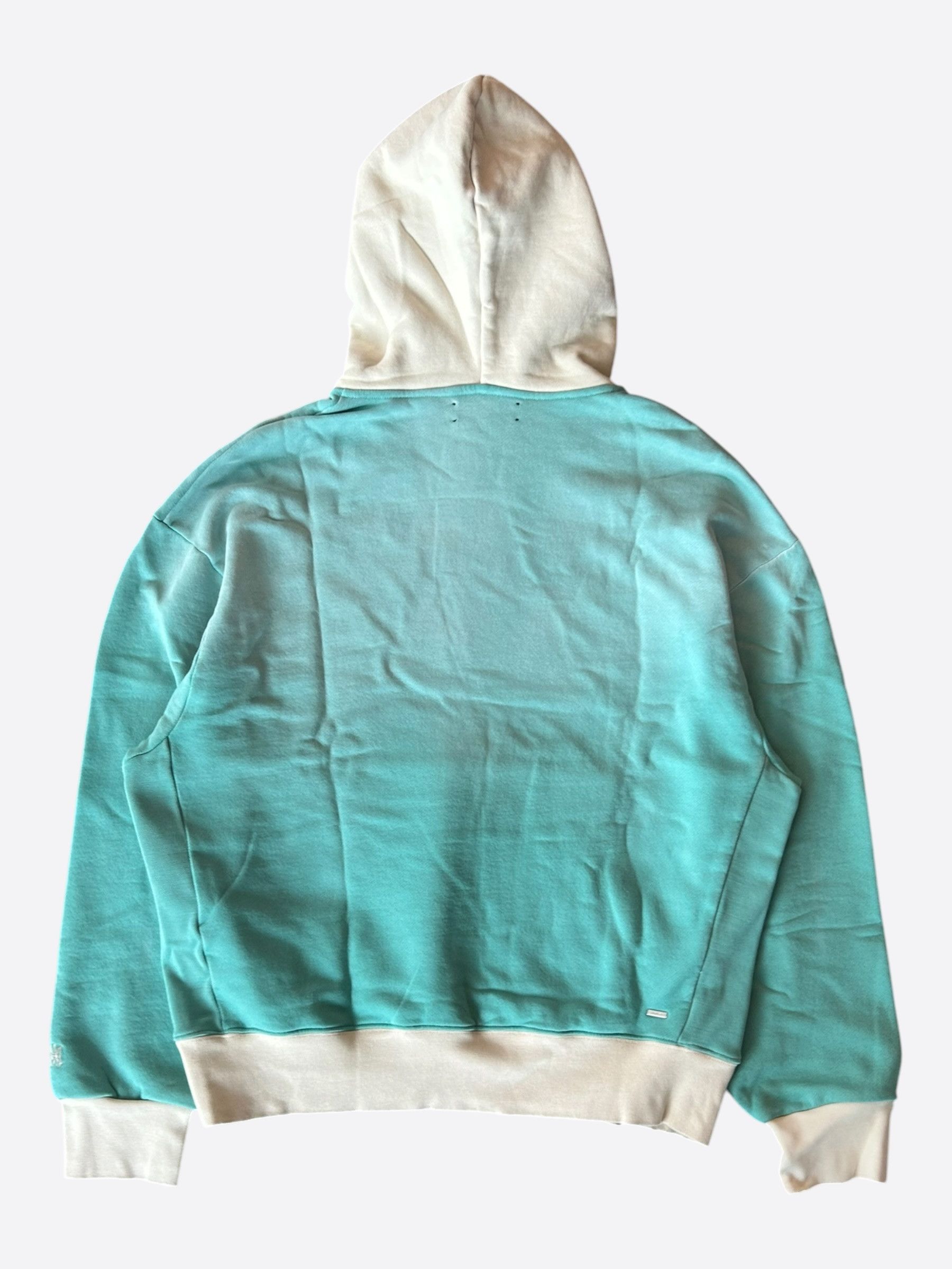 Amiri Amiri Faded Blue & White Embroidered Logo Hoodie Size US XL / EU 56 / 4 - 2 Thumbnail