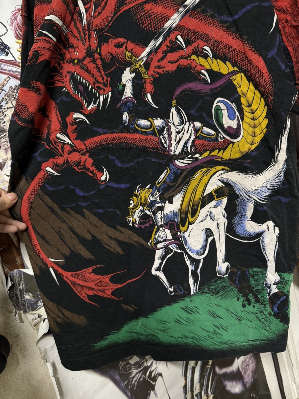 Vintage Vintage 1993 Liquid Blue Dragon AOP T-Shirt Rare XLarge Size US XL / EU 56 / 4 - 7 Thumbnail