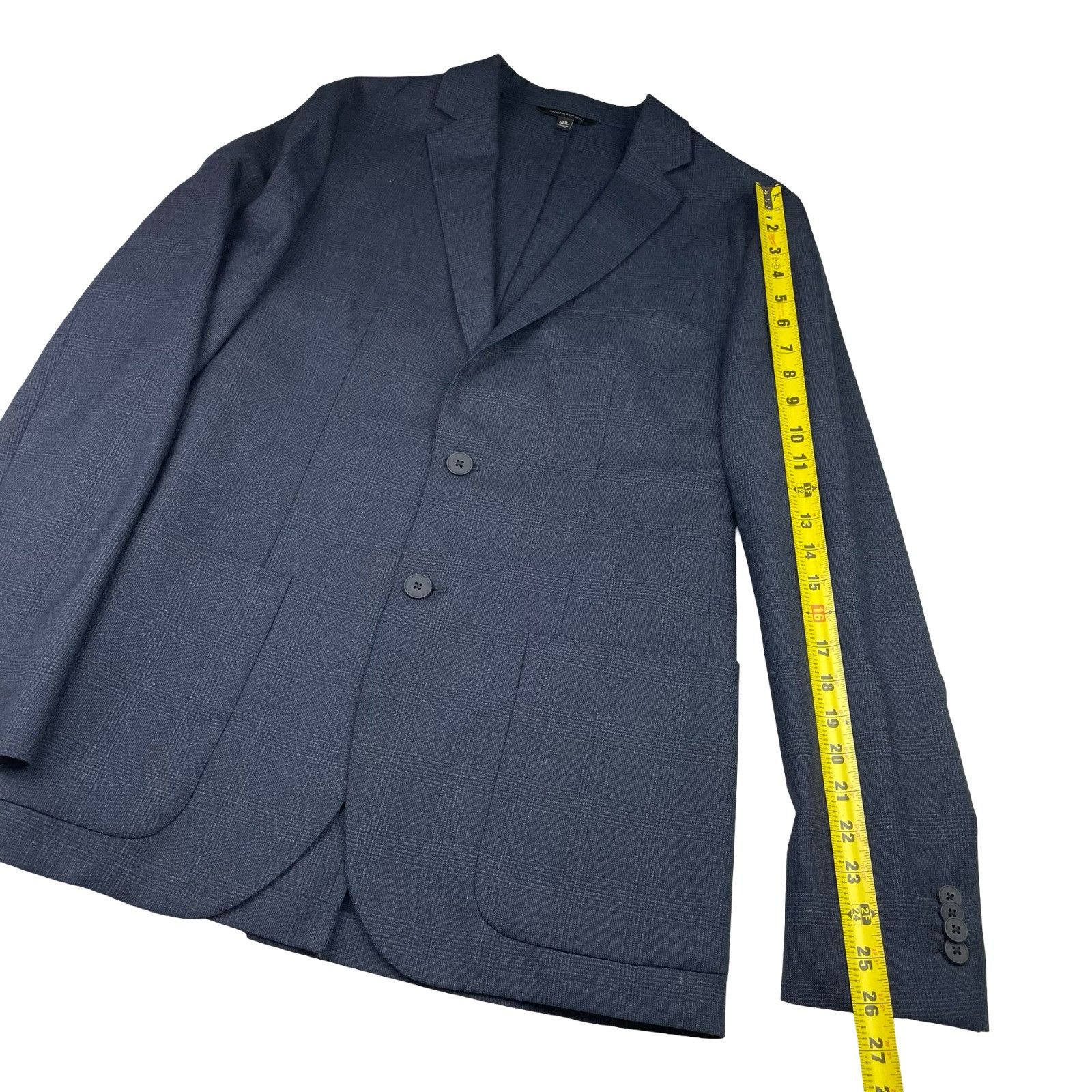 Banana Republic Banana Republic Men's Smart Weight Slim Fit Wool Suit Blue P Size 40L - 12 Thumbnail