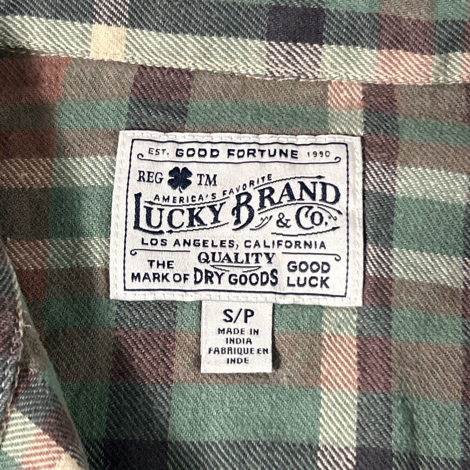 Lucky Brand Lucky Brand Flannel Pearl Snap Shirt Mens Small Long Sleeve Size US S / EU 44-46 / 1 - 3 Thumbnail