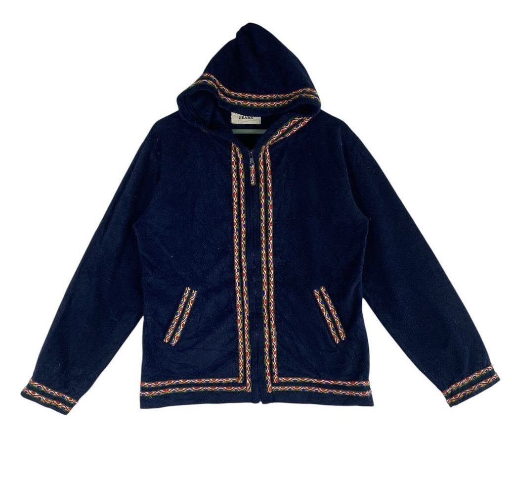 Beams Plus × Japanese Brand Rare BEAMS japan native trim fleece hooded jacket Size US M / EU 48-50 / 2 - 1 Thumbnail