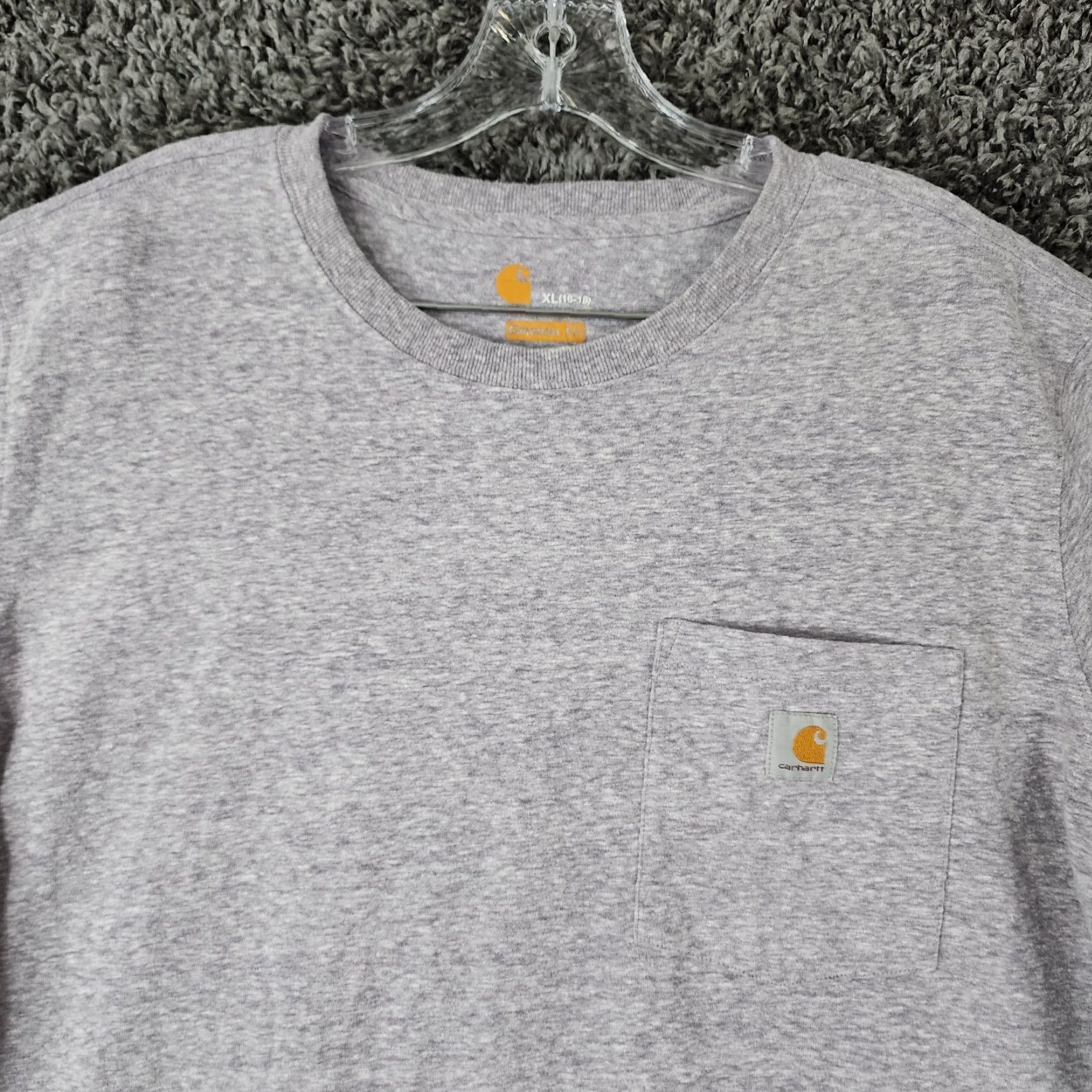 Carhartt CARHARTT Mens Purple Heathered Short Sleeve T-Shirt Size XL Size US 36 / EU 52 - 3 Thumbnail