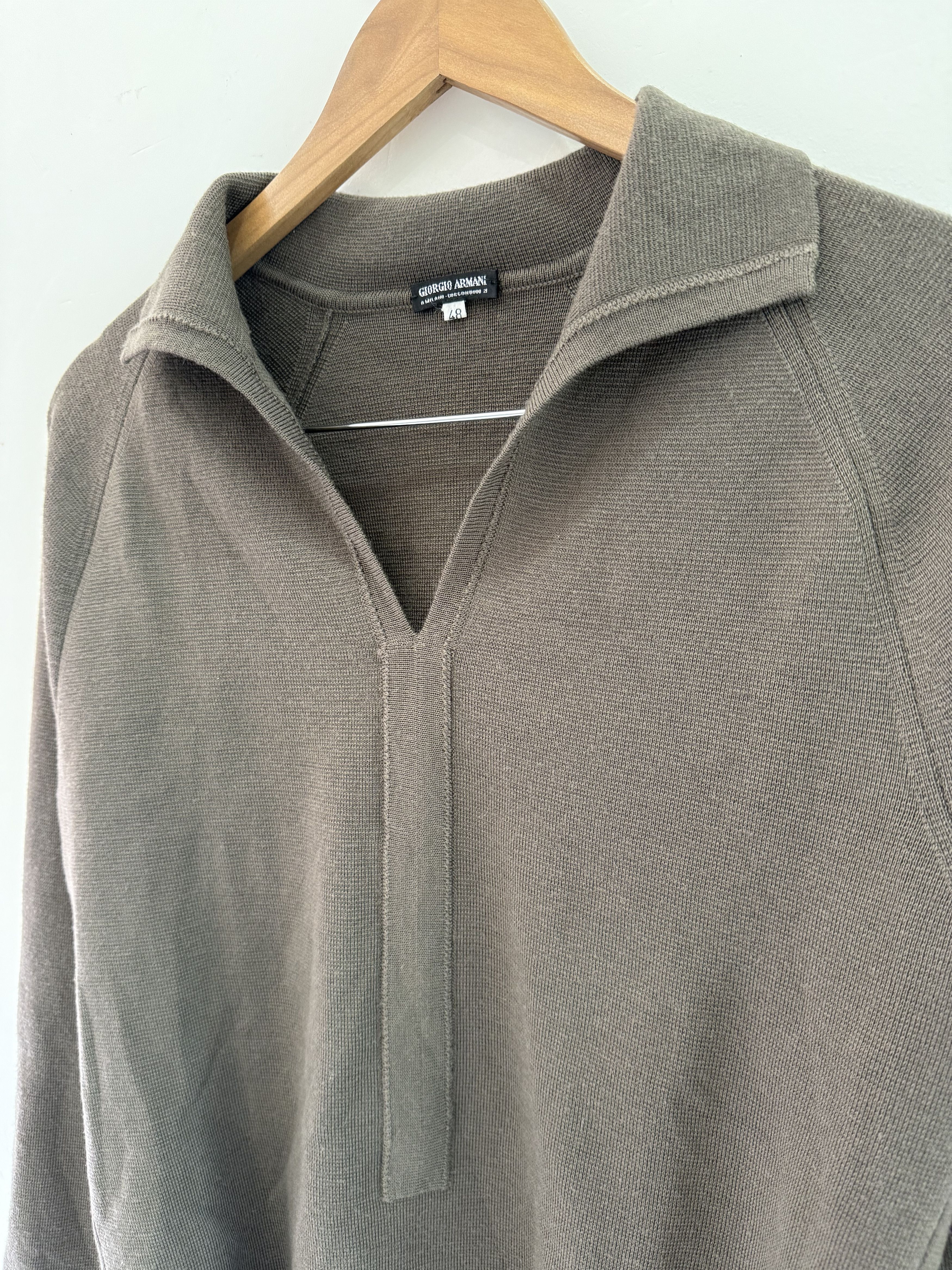 Armani Giorgio Armani V-Neck Wool Sweater Size US M / EU 48-50 / 2 - 3 Thumbnail