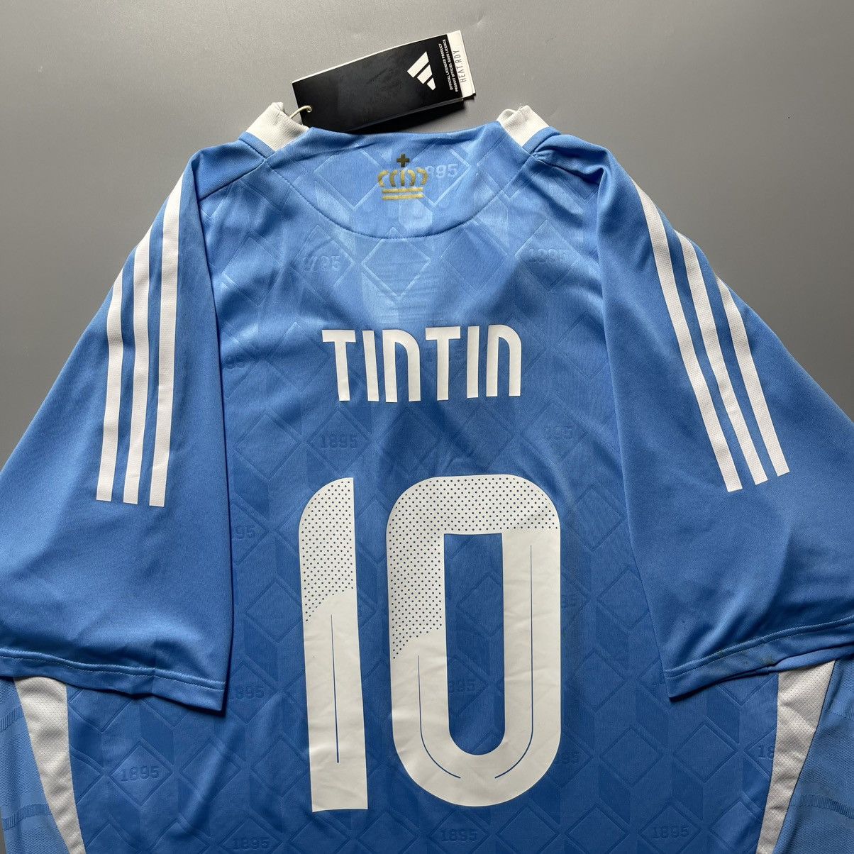 Adidas × Vintage NWT BELGIUM ADIDAS 2024 EURO FOOTBALL AWAY JERSEY #10 TINTIN Size US XXL / EU 58 / 5 - 11 Thumbnail