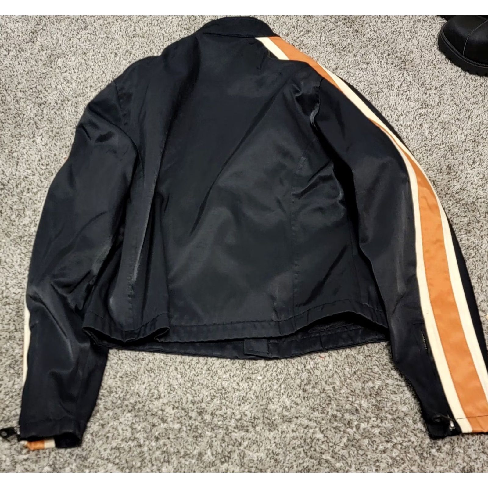 Harley Davidson HARLEY-DAVIDSON Jacket Medium VINTAGE Prestige Coated Nylon Race Riding Jacket Men Women Black Lined Pockets Zipper Size M / US 6-8 / IT 42-44 - 2 Thumbnail