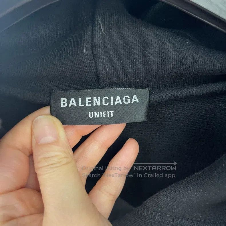 Balenciaga Balenciaga Side Stripe Embroidered Logo Hooded Sweatshirt Size US M / EU 48-50 / 2 - 4 Thumbnail