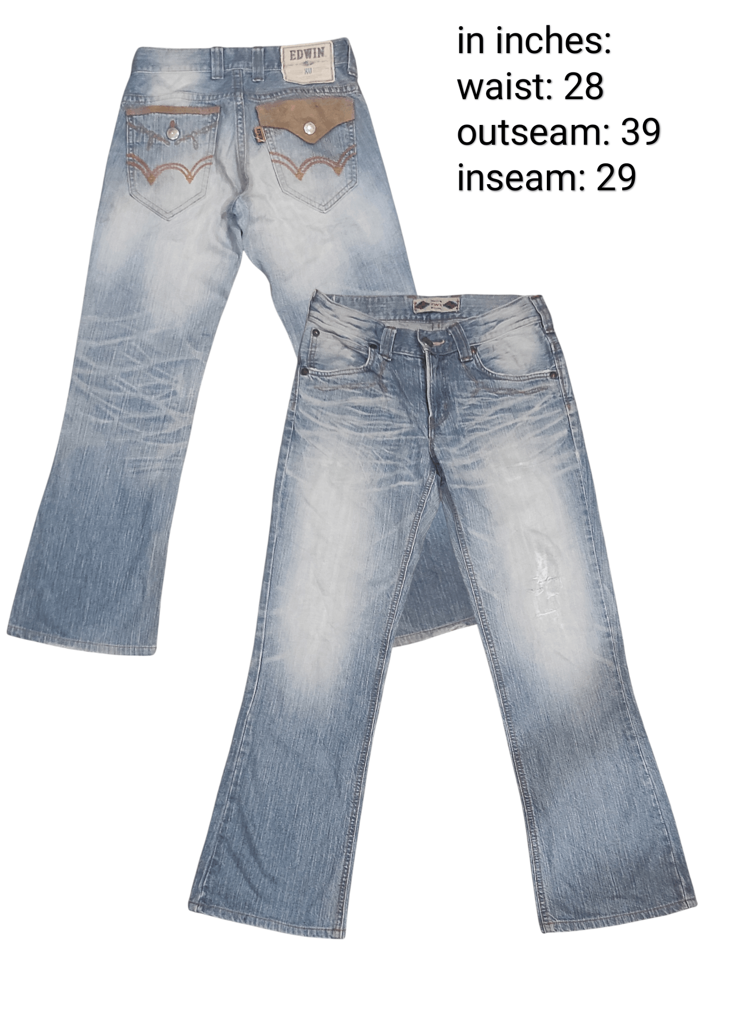 Edwin Distressed Edwin Flare Denim Size US 28 / EU 44 - 1 Thumbnail
