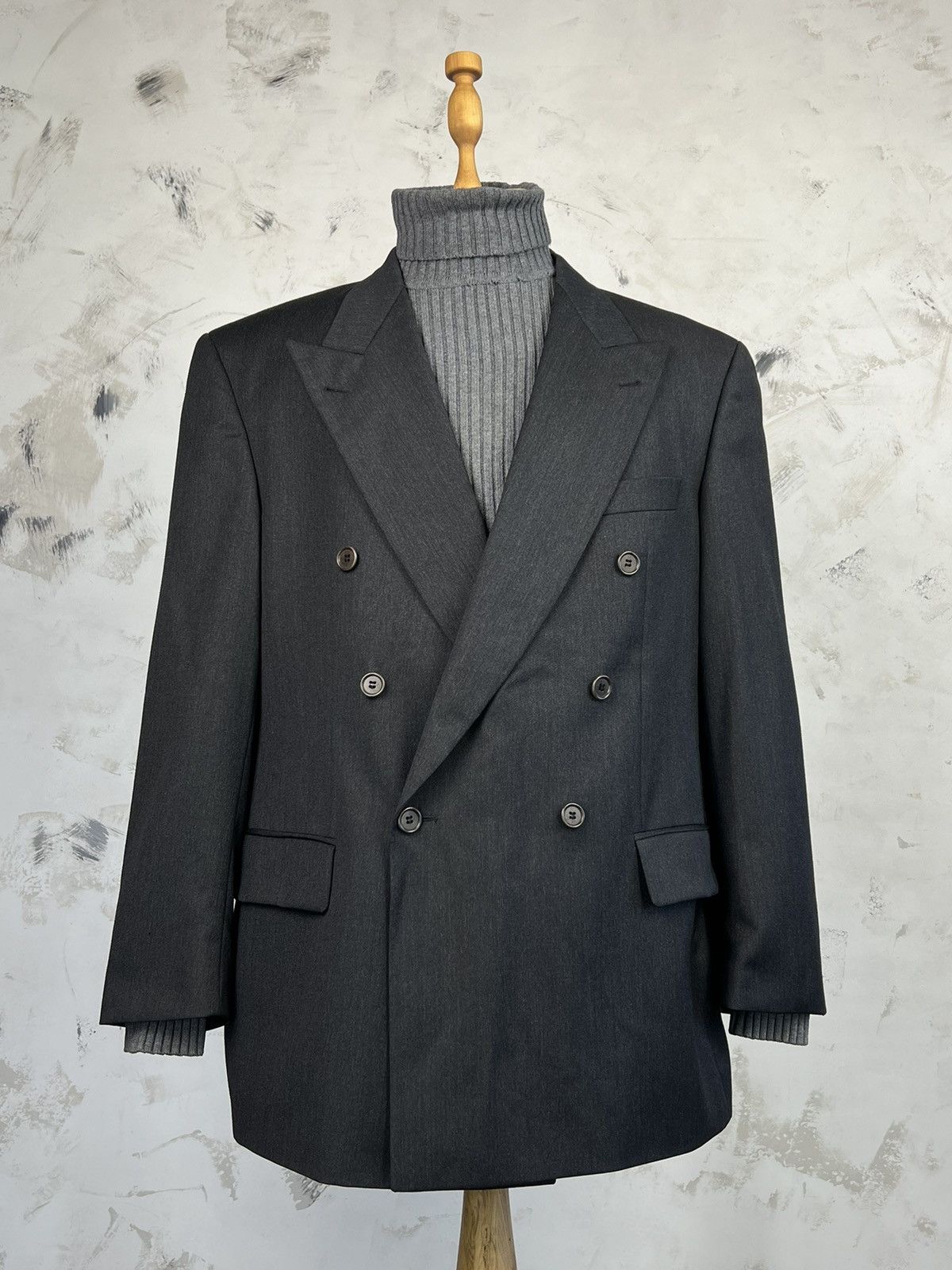 Hugo Boss Hugo Boss Suit Blazer Double Breasted Jacket Size 026 L-XL Size 52S - 2 Thumbnail