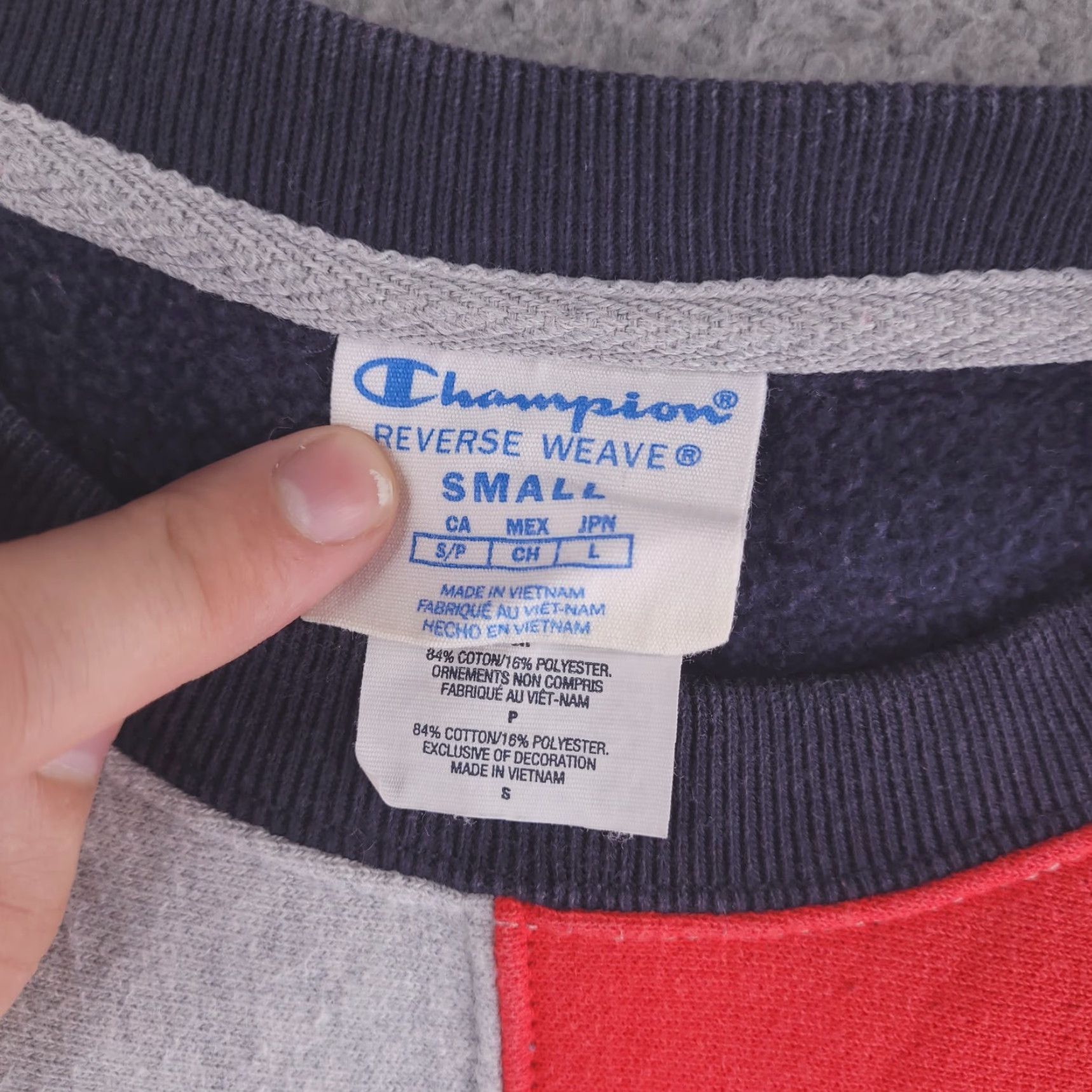 Champion Champion Sweatshirt Mens Small Reverse Weave Colorblock Pullover Crewneck Size US S / EU 44-46 / 1 - 3 Thumbnail