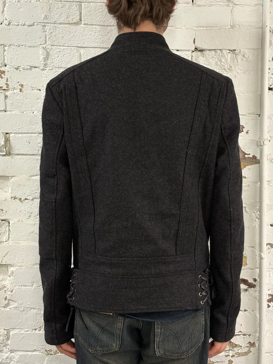 Diesel Diesel Black Gold Grey Wool Officer Buttoned Biker Jacket Size US S / EU 44-46 / 1 - 3 Thumbnail