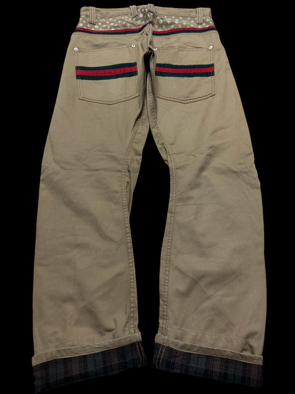 Tornado Mart 💥Insane💥Vintage Doublefocus Zipper Punk Jeans Beige Size US 31 - 3 Thumbnail