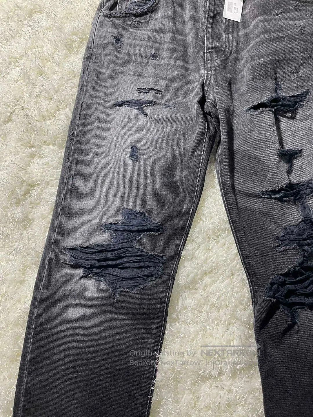 Amiri amiri destroyed slouch jeans in black. Size US 28 / EU 44 - 4 Thumbnail