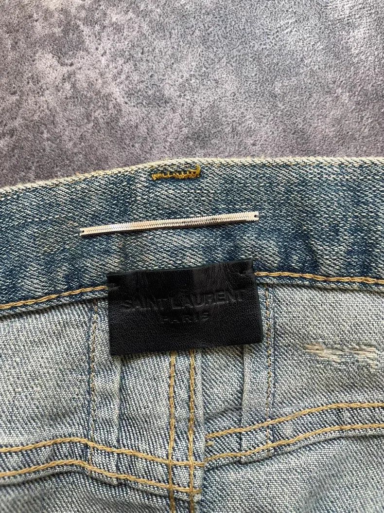 Saint Laurent Paris Saint Laurent Paris Double knee worn-out big destruction Size US 29 - 5 Thumbnail