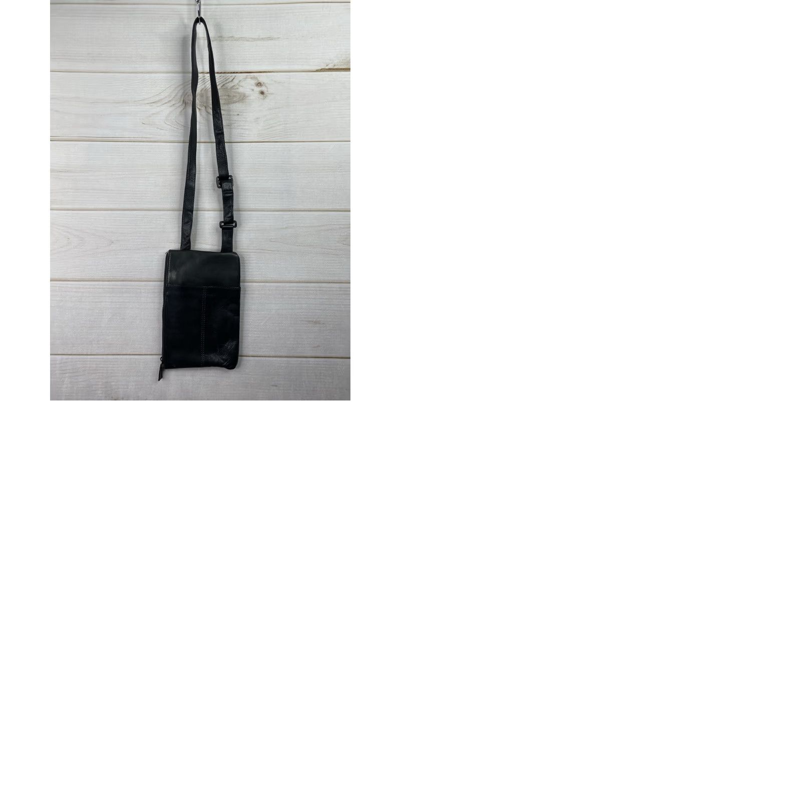 Vintage VINTAGE Hobo International Bag Womens Crossbody Leather Zip Black Small 10in 6in 1in Pebbled Size ONE SIZE - 9 Thumbnail