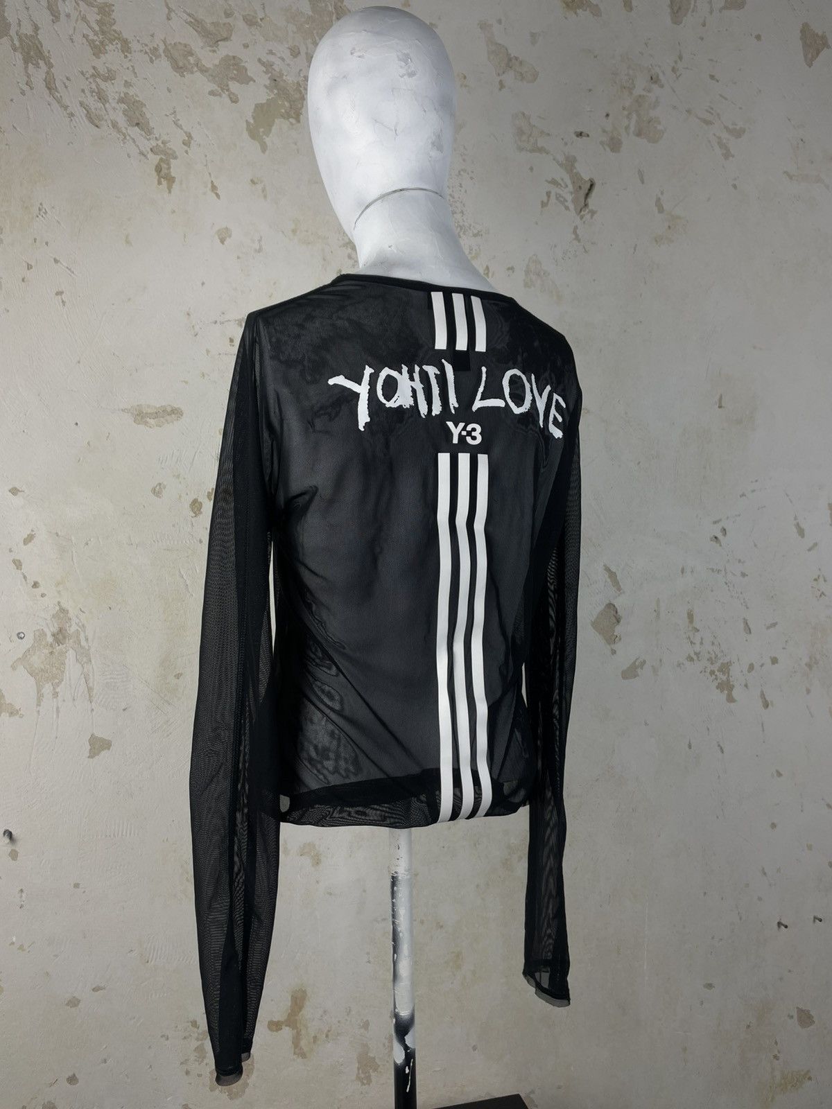 Y-3 Y-3 Yohji Yamamoto x Adidas Mesh Long Sleeve “Yohji Love” Size S / US 4 / IT 40 - 4 Thumbnail