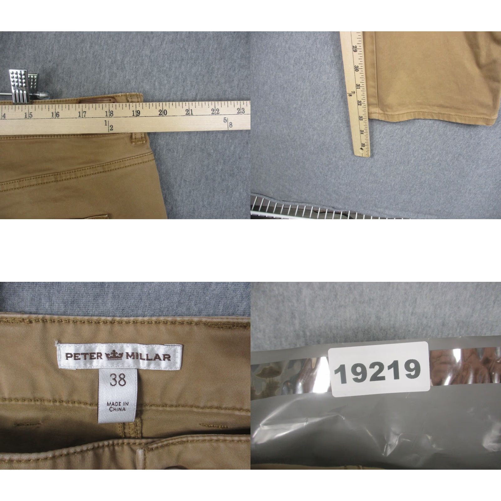 Peter Millar Peter Millar Pants Mens 38x32 Beige Chino Straight Leg 5 Pocket Casual Khaki Shirt? Size US 38 / EU 54 - 8 Thumbnail