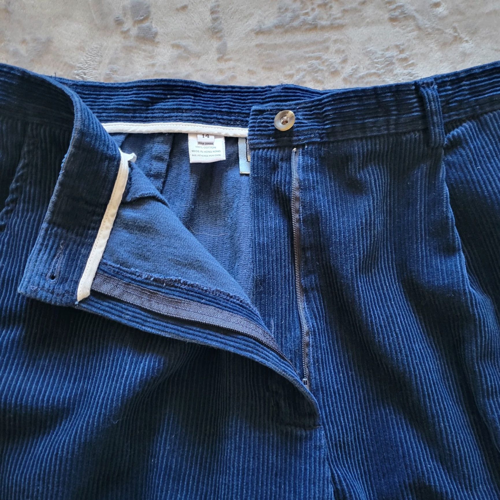 Pendleton Pendleton Womens Pants 14 Blue Corduroy Tapered Pleated Classic Casual Career Size 24" / US 00 / IT 34 - 4 Thumbnail