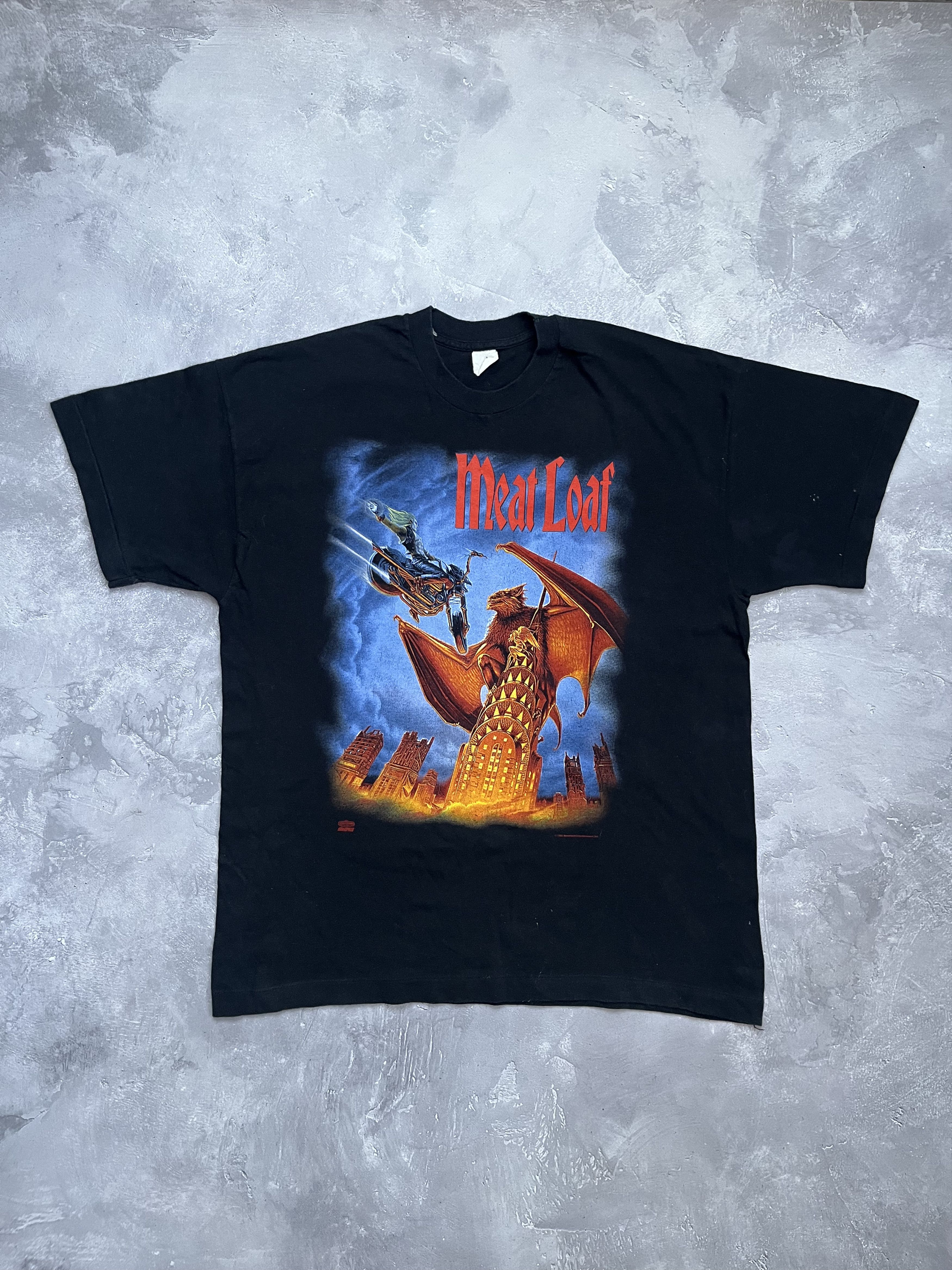 Band Tees Vintage Meat Loaf World Tour T-Shirt Everything Louder Black Size US XL / EU 56 / 4 - 1 Thumbnail