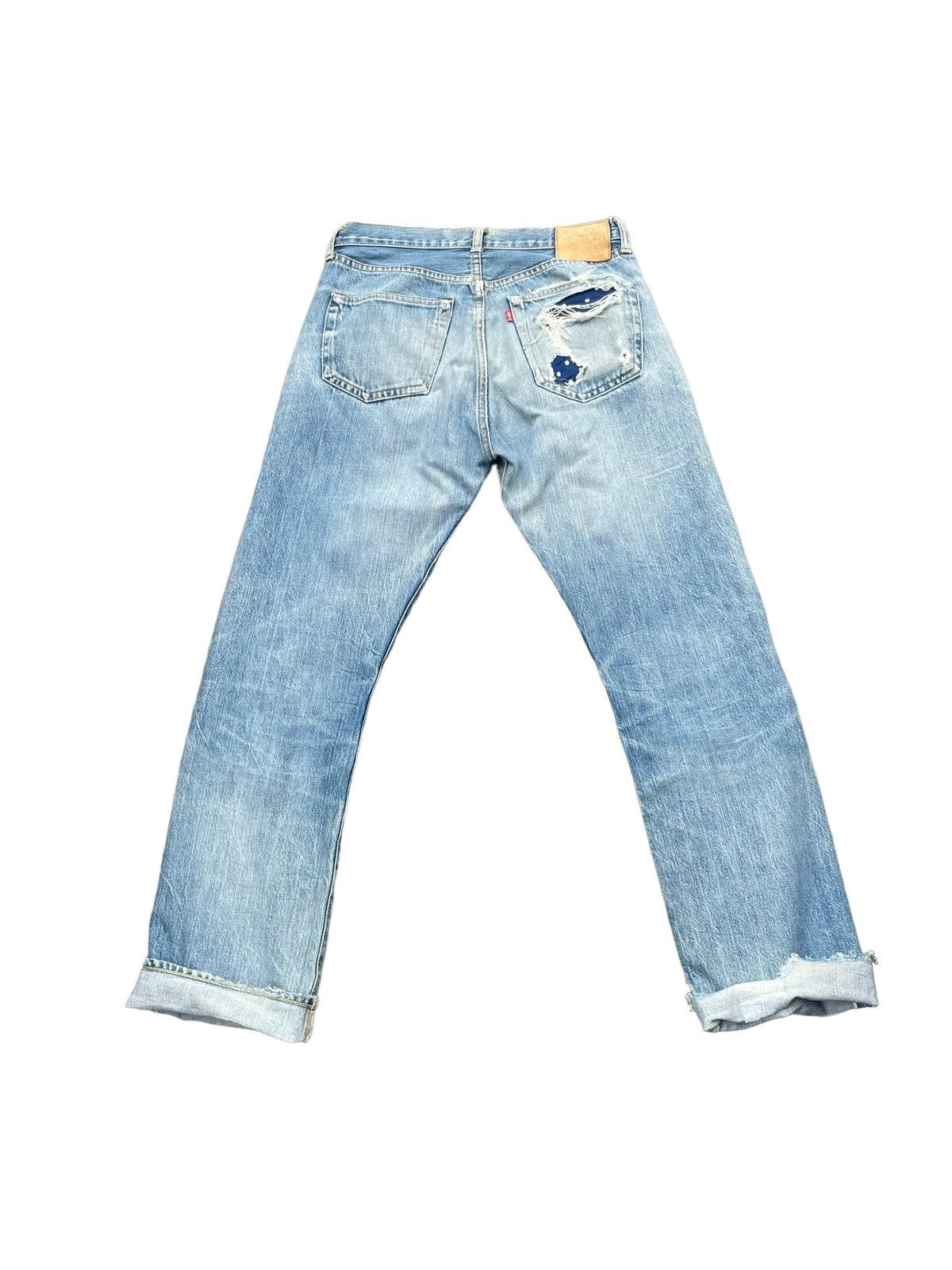 Levi's Vintage 1999 Levis 501 E 1944 Selvedge Distresed Size US 32 / EU 48 - 7 Thumbnail