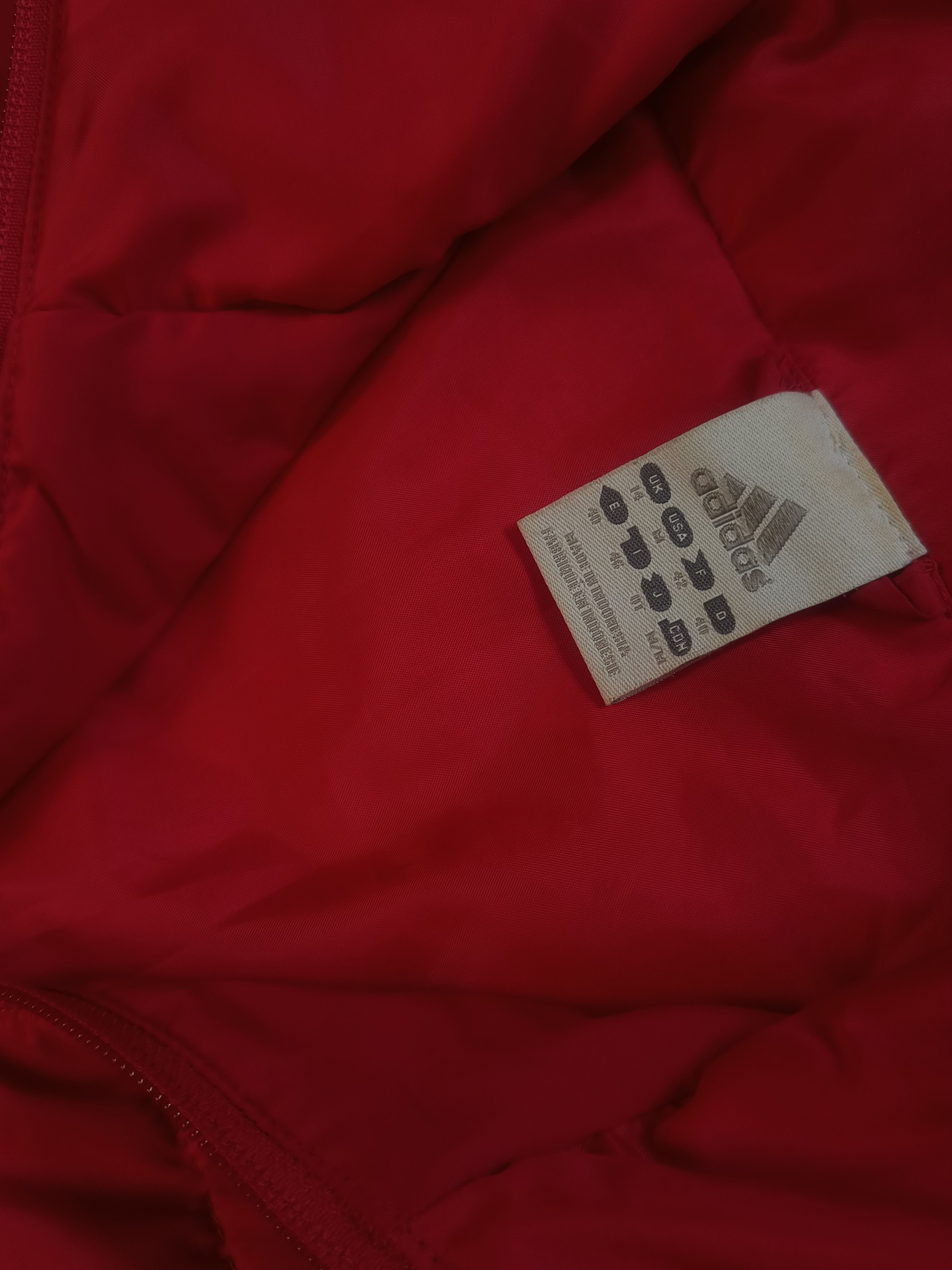 Adidas Adidas Red Women's Tracksuit Top Colourblock Puffer Jacket Size M / US 6-8 / IT 42-44 - 3 Thumbnail