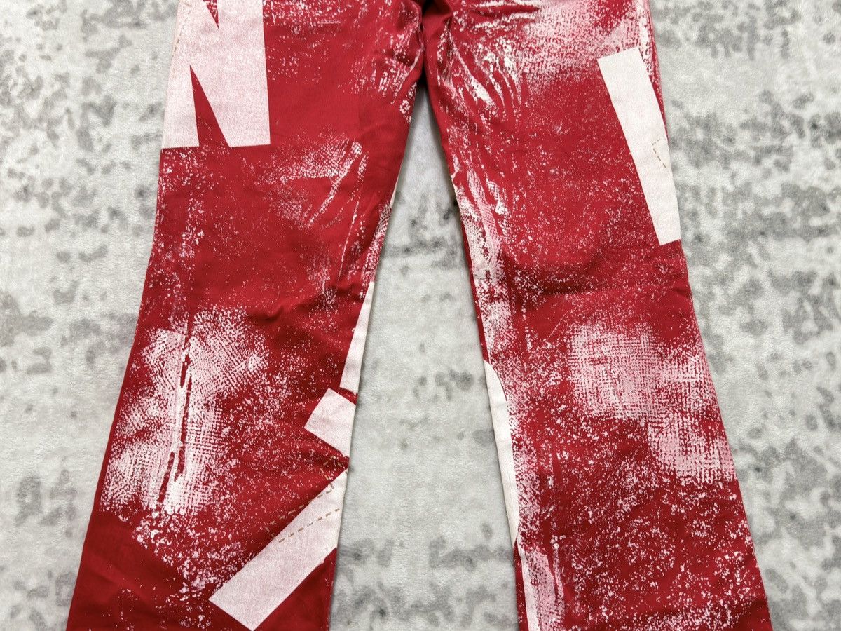 If Six Was Nine Pepe Jeans London Y2K Flare Pant Distressed Red Wash Size US 26 / EU 42 - 12 Thumbnail