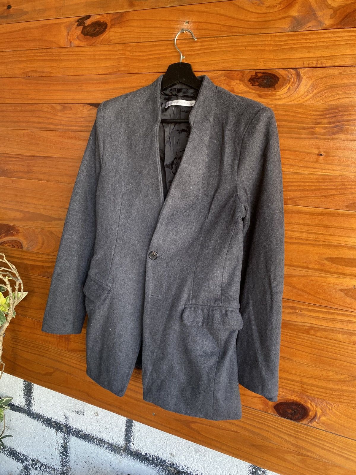 JOHN LAWRENCE SULLIVAN John Lawrence Sullivan Grey Wool Blend Tailored Jacket Size XS / US 0-2 / IT 36-38 - 4 Thumbnail