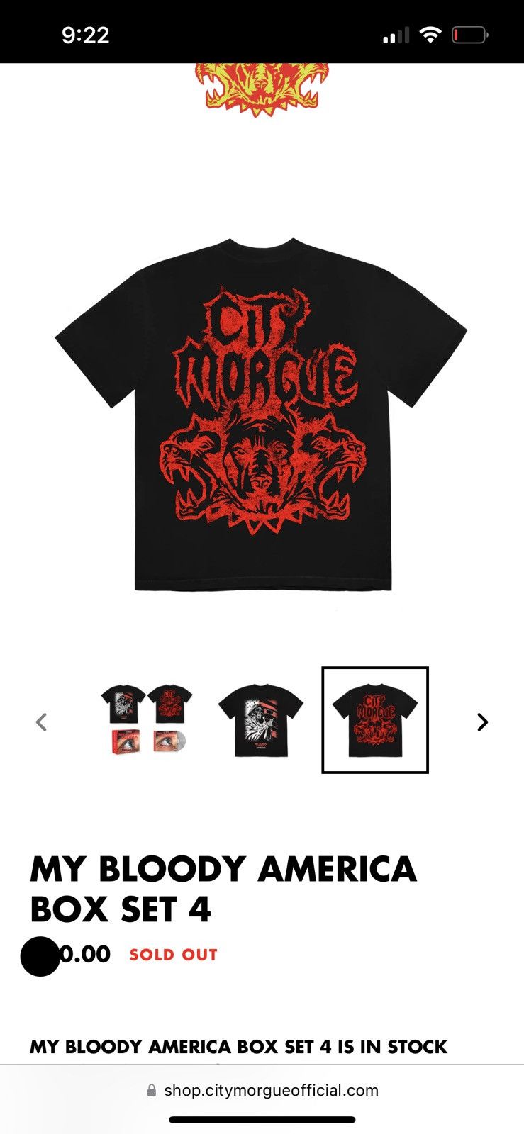 City Morgue CITY MORGUE MY BLOODY AMERICA BOX SET 4 MBA Size US L / EU 52-54 / 3 - 6 Thumbnail