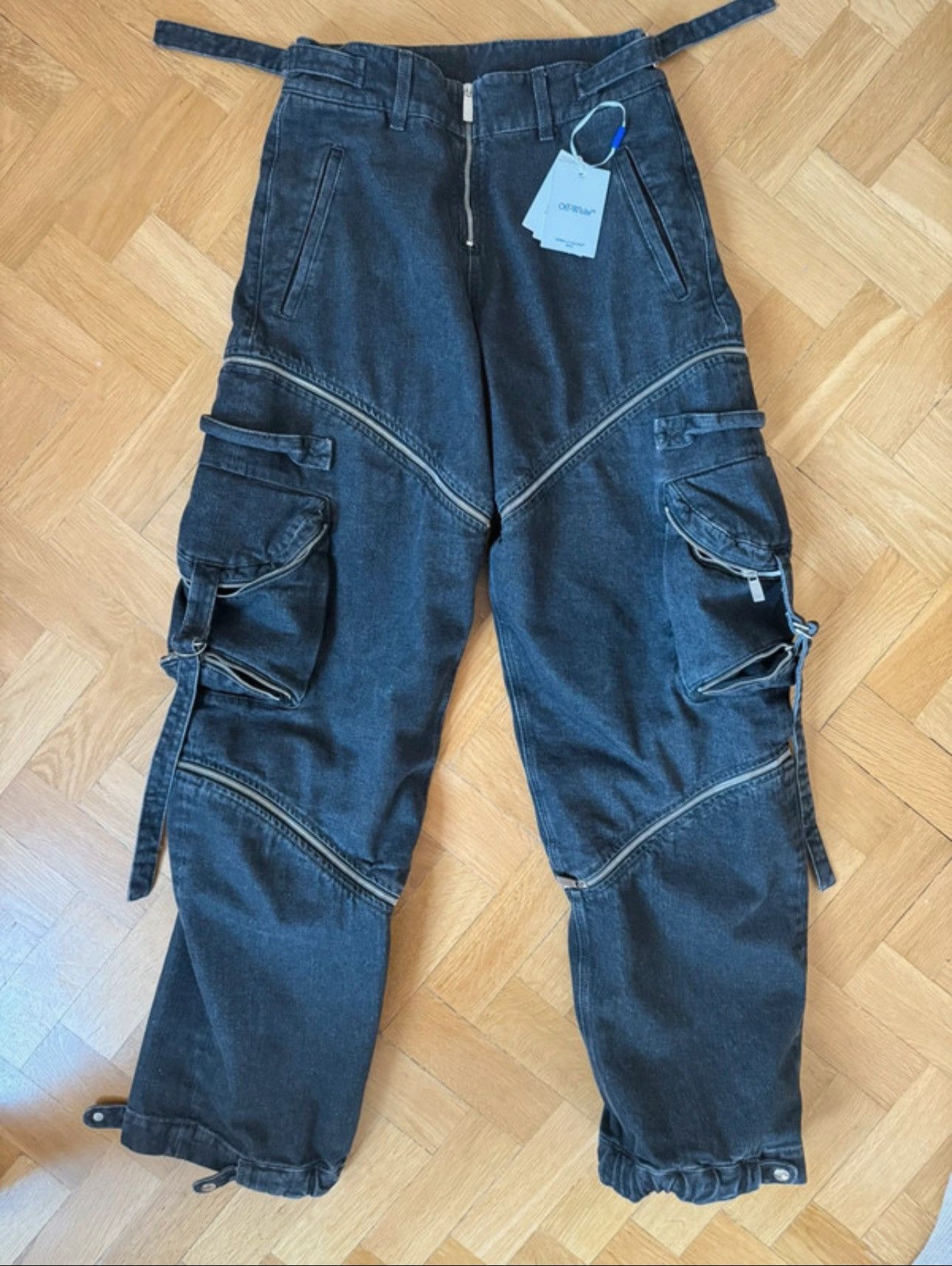 Off-White Off white denim zipper pants Size US 30 / EU 46 - 2 Thumbnail