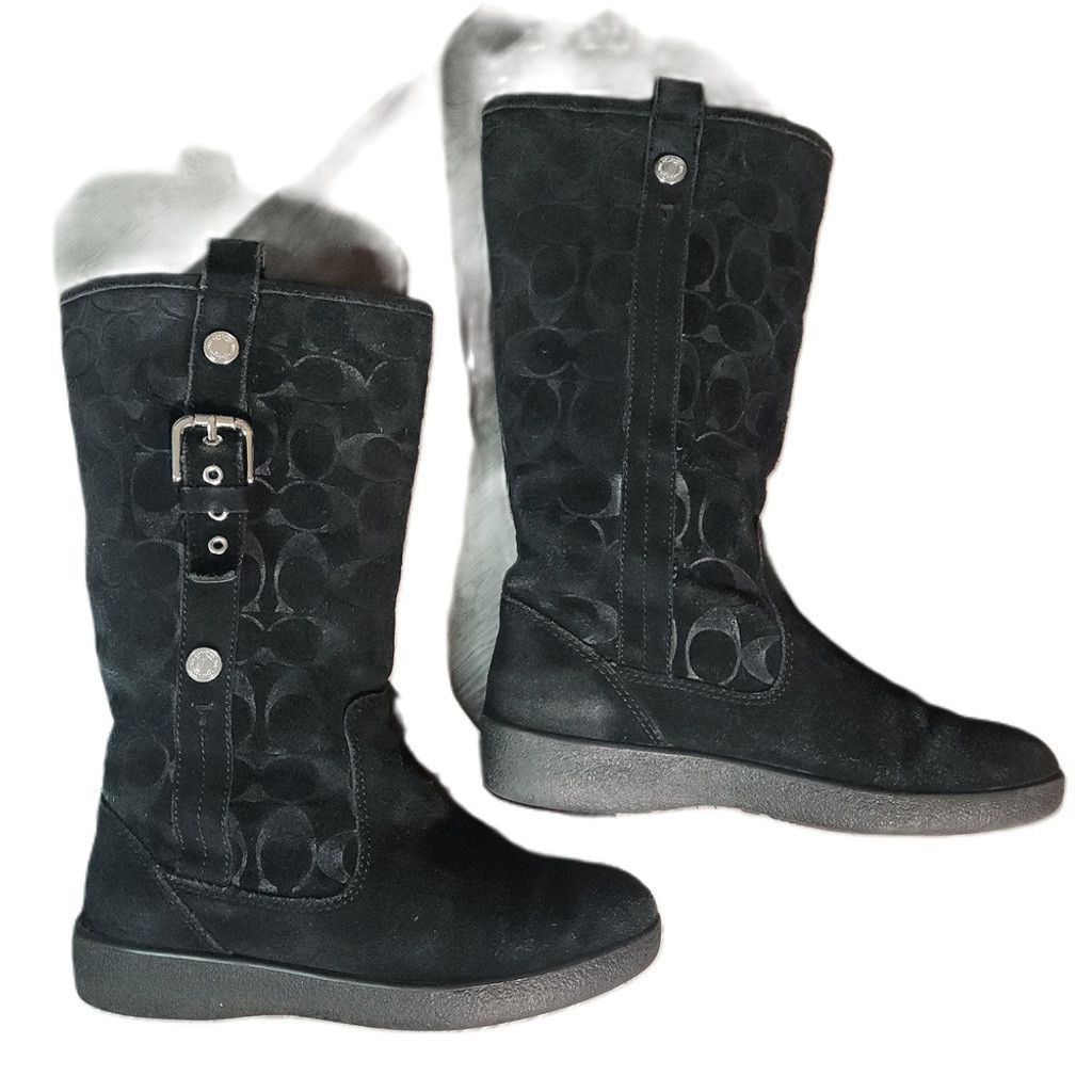 Coach Coach Womens Black Suede Boots Size 7B Size US 7 / IT 37 - 2 Thumbnail