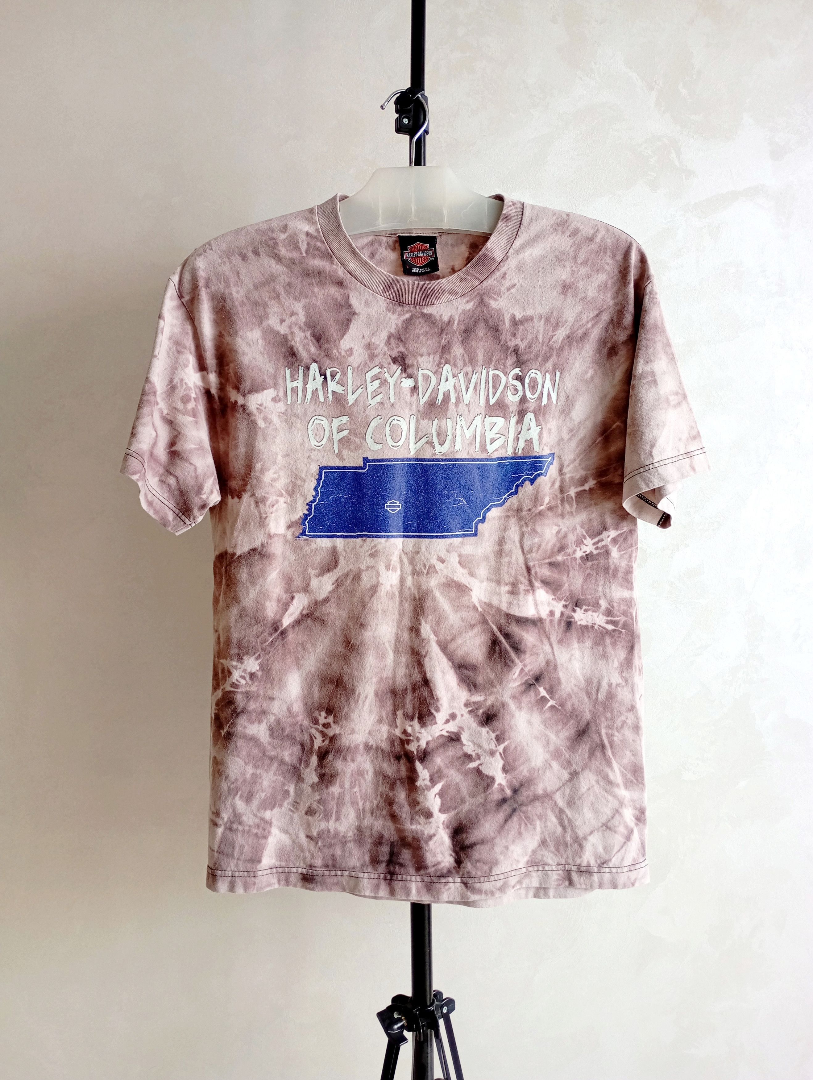 Harley Davidson Vtg Harley Davidson Of Columbia Tennessee Tshirt Tye dyed Size US L / EU 52-54 / 3 - 1 Thumbnail