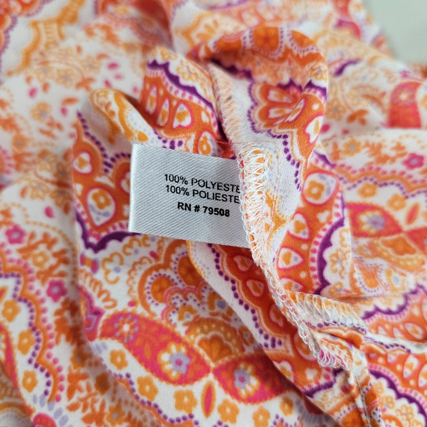 Cynthia Rowley Cynthia Rowley Womens Top Blouse Sleeveless V-Neck XS Small Multicolor Orange Purple 90s? (Wait no) Size S / US 4 / IT 40 - 5 Thumbnail
