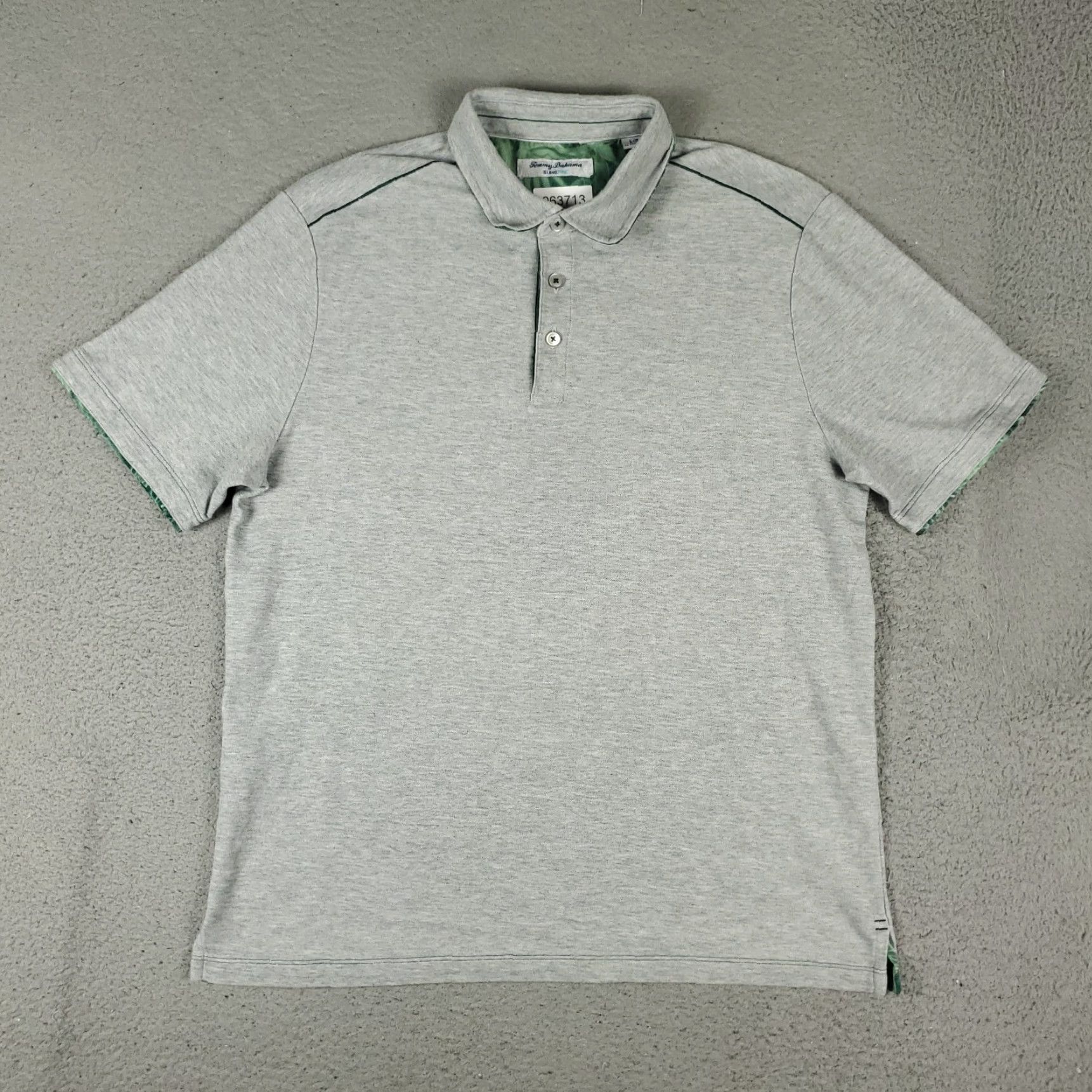 Tommy Bahama Tommy Bahama Polo Shirt Gray Casual Regular Large Mens Short Sleeve Size US L / EU 52-54 / 3 - 2 Thumbnail