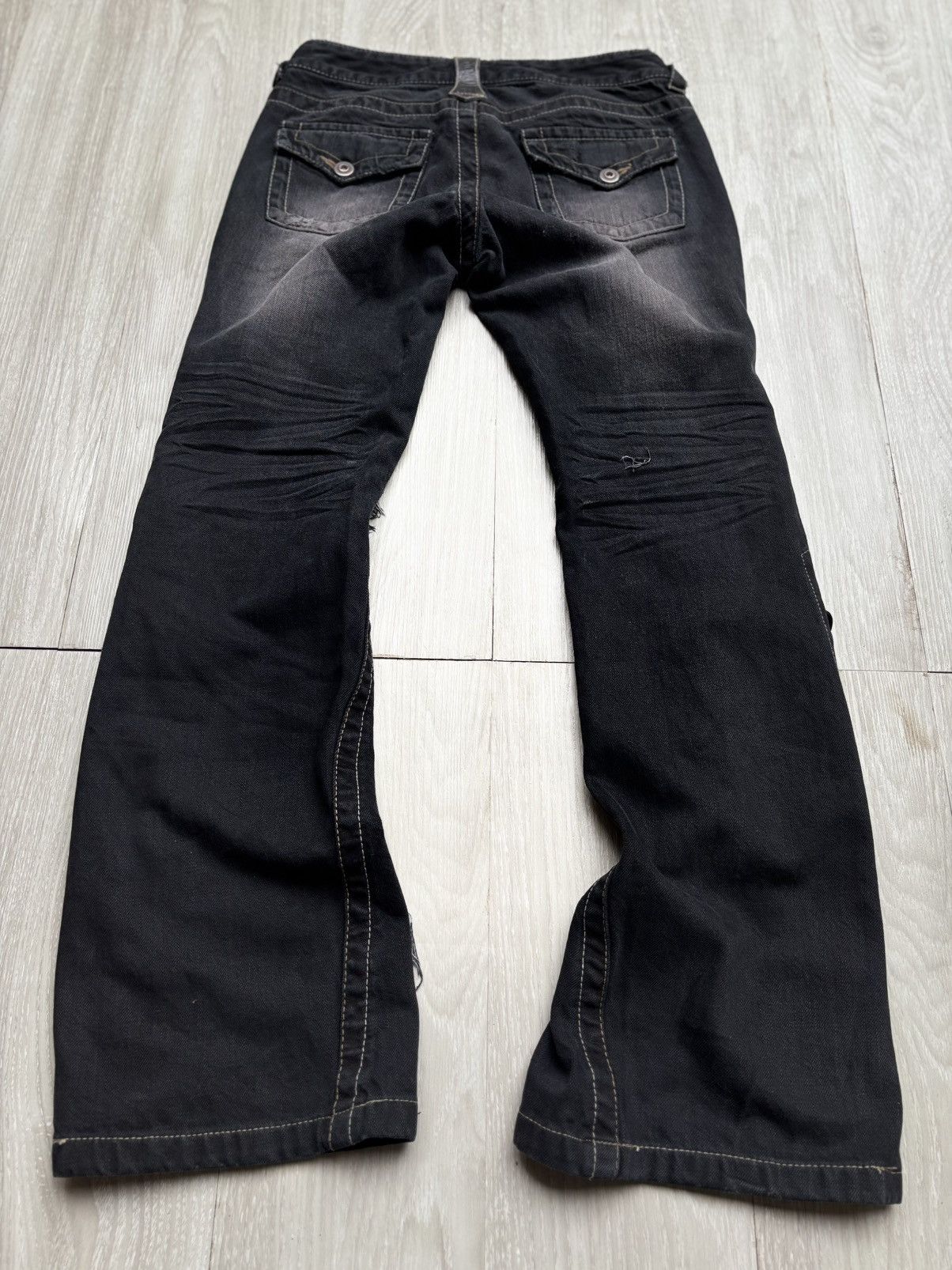 Japanese Brand Indivi lace-up flare jeans Size US 26 / EU 42 - 6 Thumbnail
