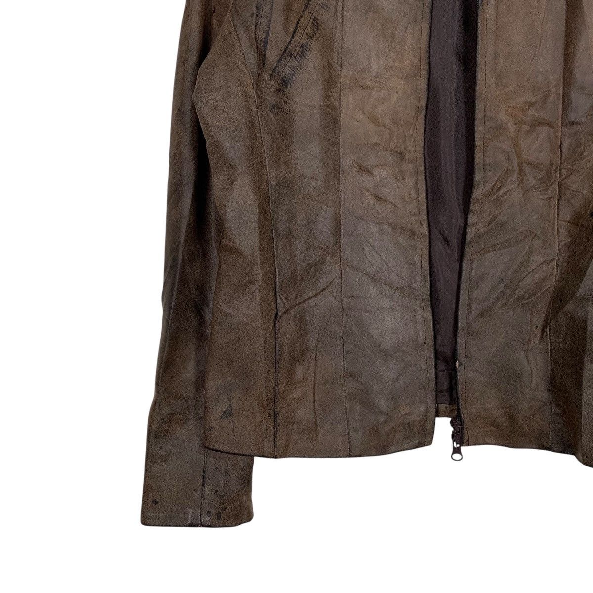 Other Leonardo Da Vinci Crop Leather Jacket Made In Italy Size M / US 6-8 / IT 42-44 - 3 Thumbnail