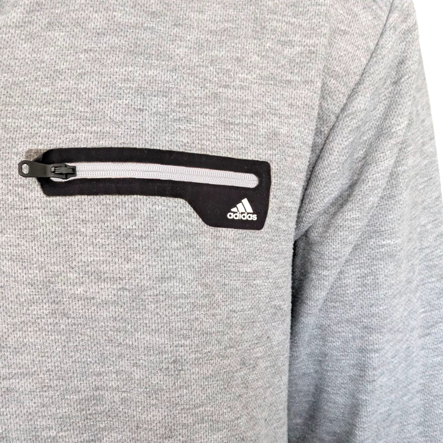 Adidas Adidas Golf 1/4 Zip Pullover Sweater 2XL Gray Long Sleeve Performance Knit Sweatshirt Mens Size US XXL / EU 58 / 5 - 3 Thumbnail