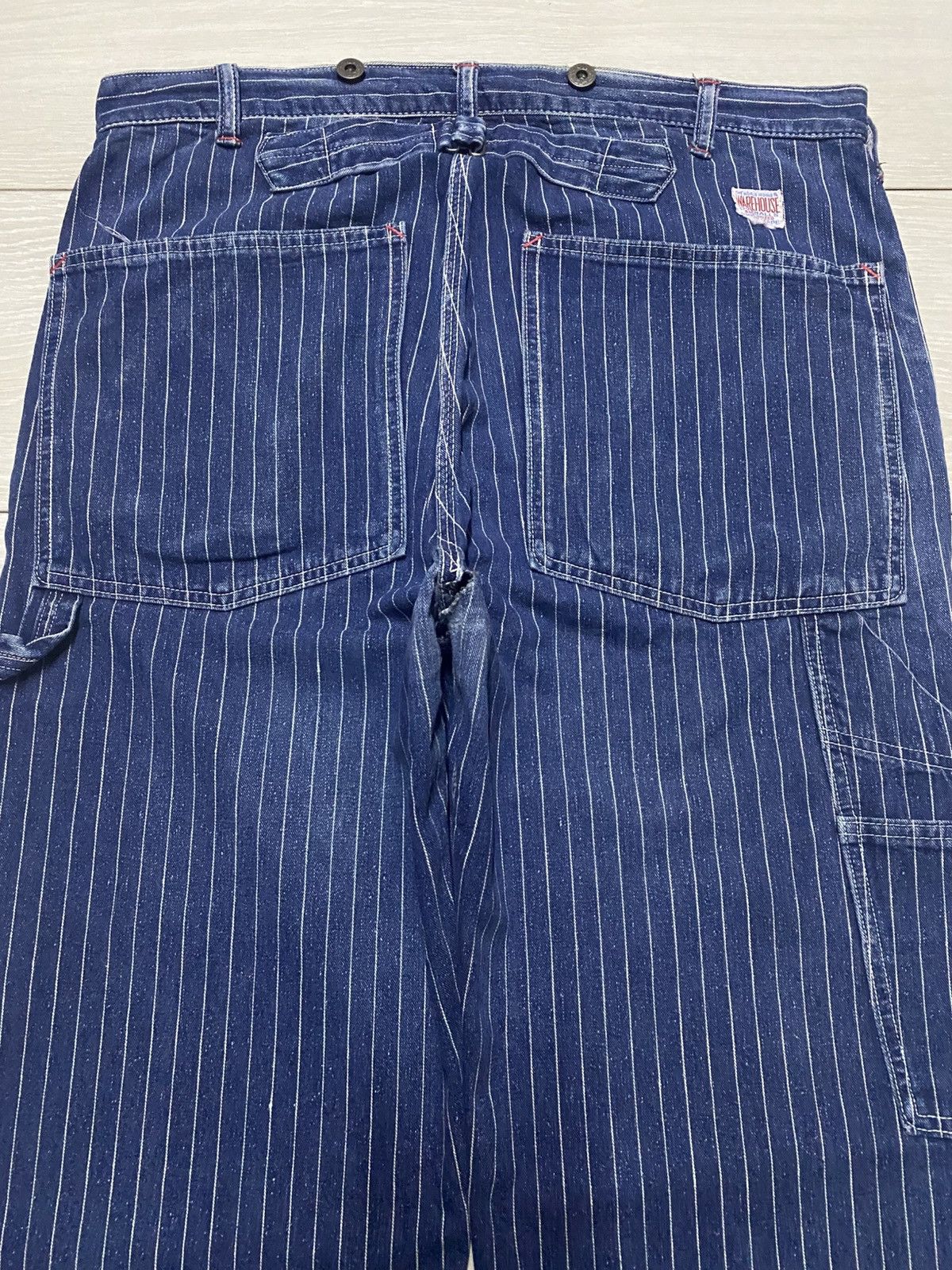 Warehouse & Co. Warehouse &Co Sanforized Hickory Carpenter Buckle Back Baggy Size US 35 - 4 Thumbnail