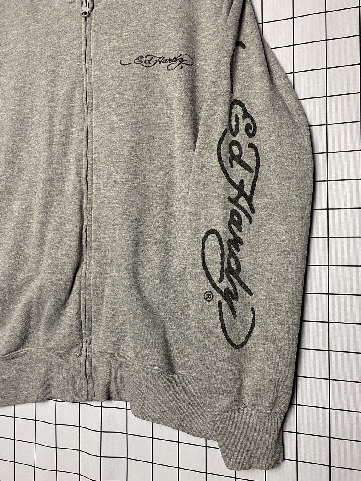 Ed Hardy Vintage Y2K Ed Hardy Love Kills Zip Up Hoodie Size US XL / EU 56 / 4 - 4 Thumbnail