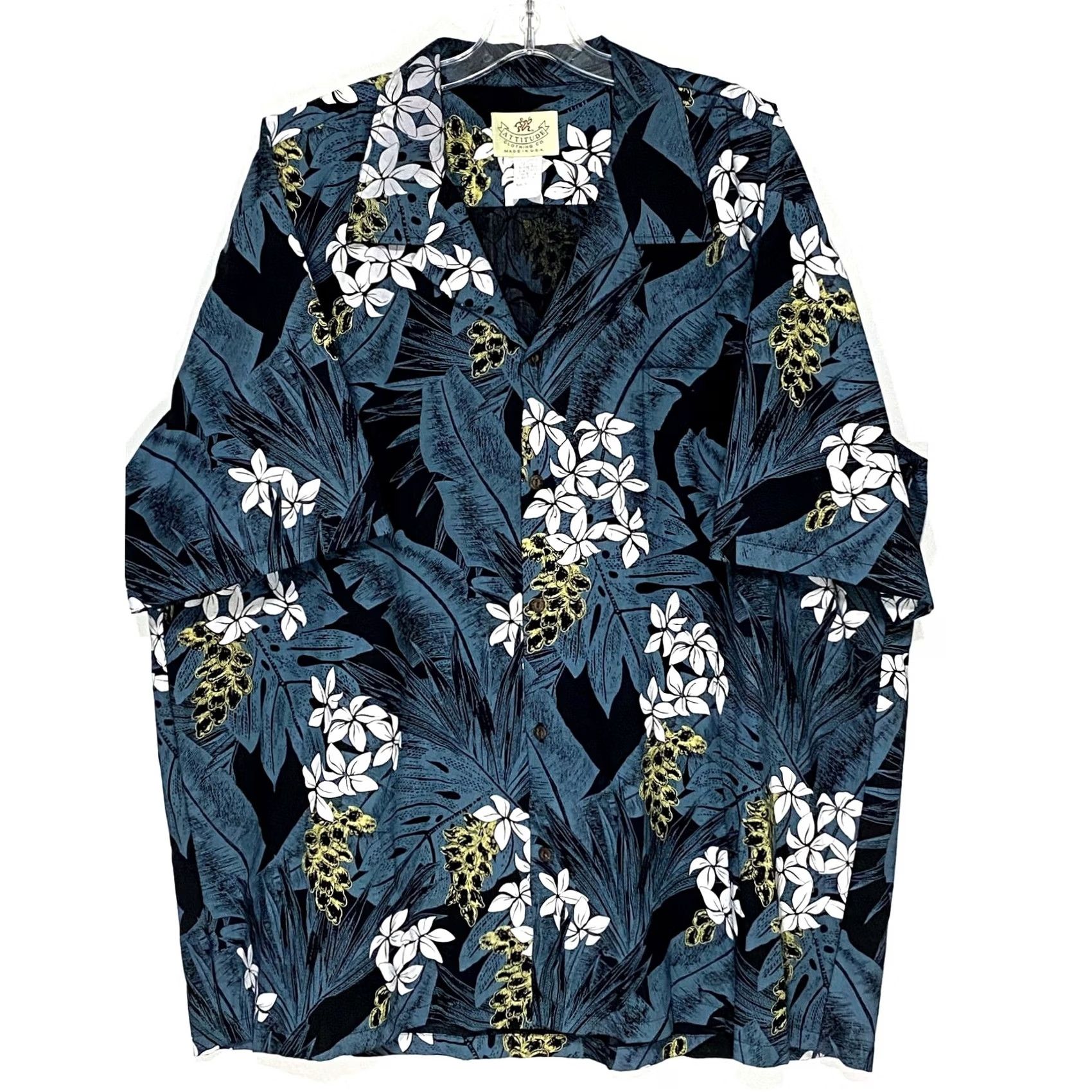 Vintage VINTAGE Attitude Clothing Co. Button Shirt Mens 3XL Floral Tropical Vacation Hawaiian Shirt Men 3XL Blue Floral Tropical Holiday Casual Mens Size US XXL / EU 58 / 5 - 2 Thumbnail